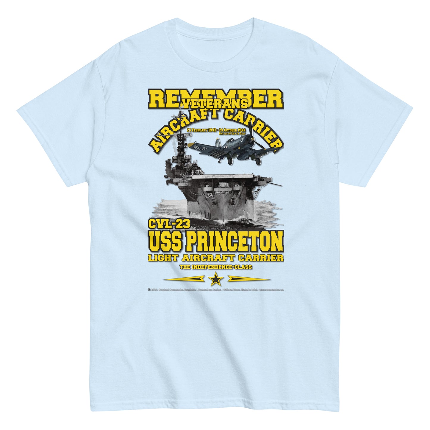 USS PRINCETON CVL-23 Aircraft Carrier T-Shirt