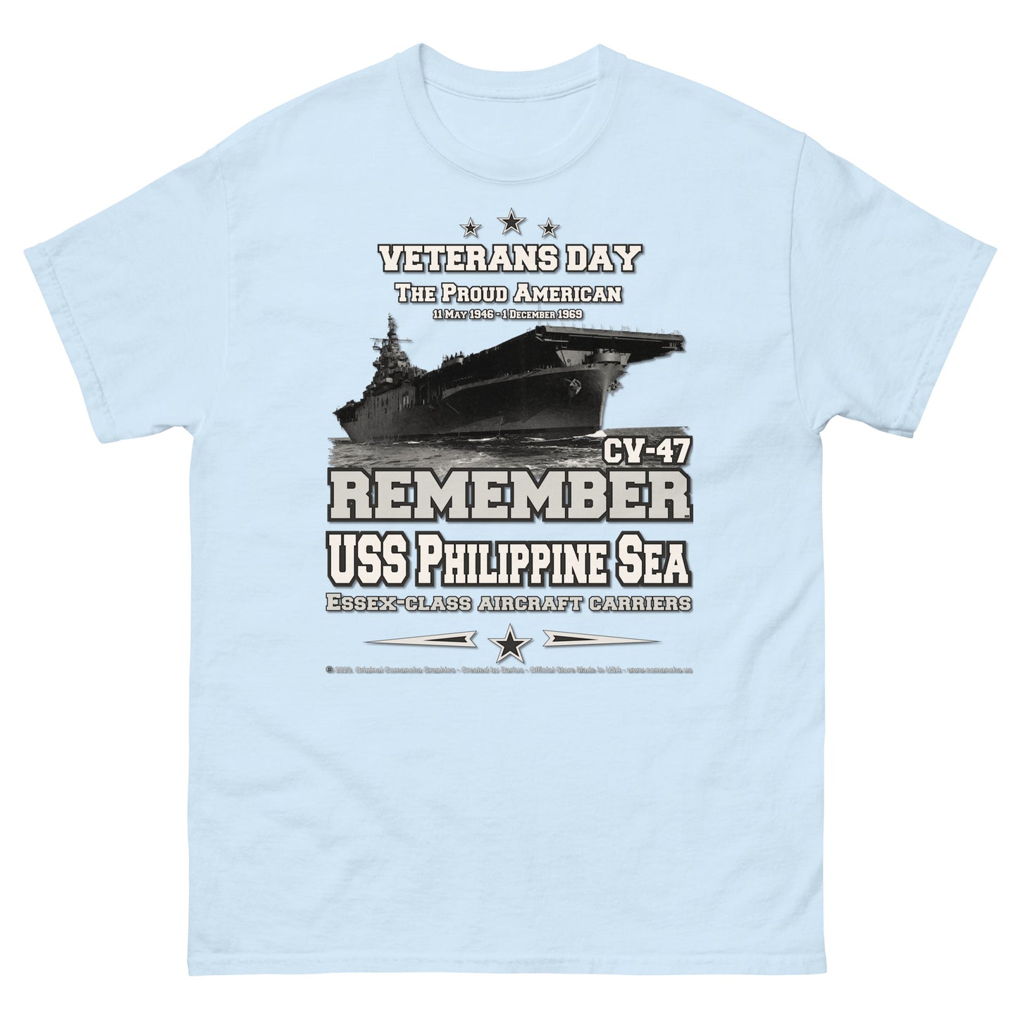 USS PHILIPPINE SEA CV-47 Aircraft Carrier T-Shirt