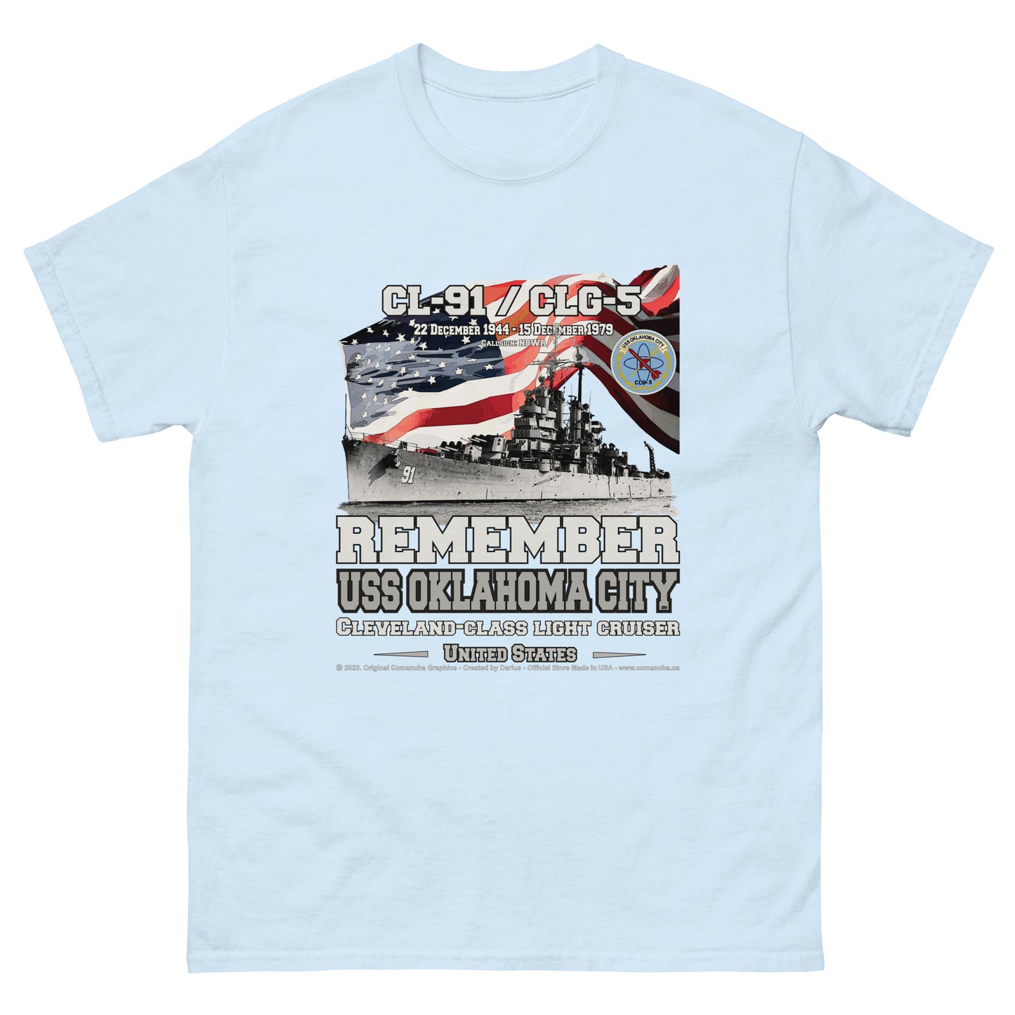 USS OKLAHOMA CITY CL-91 Light Cruiser T-shirt