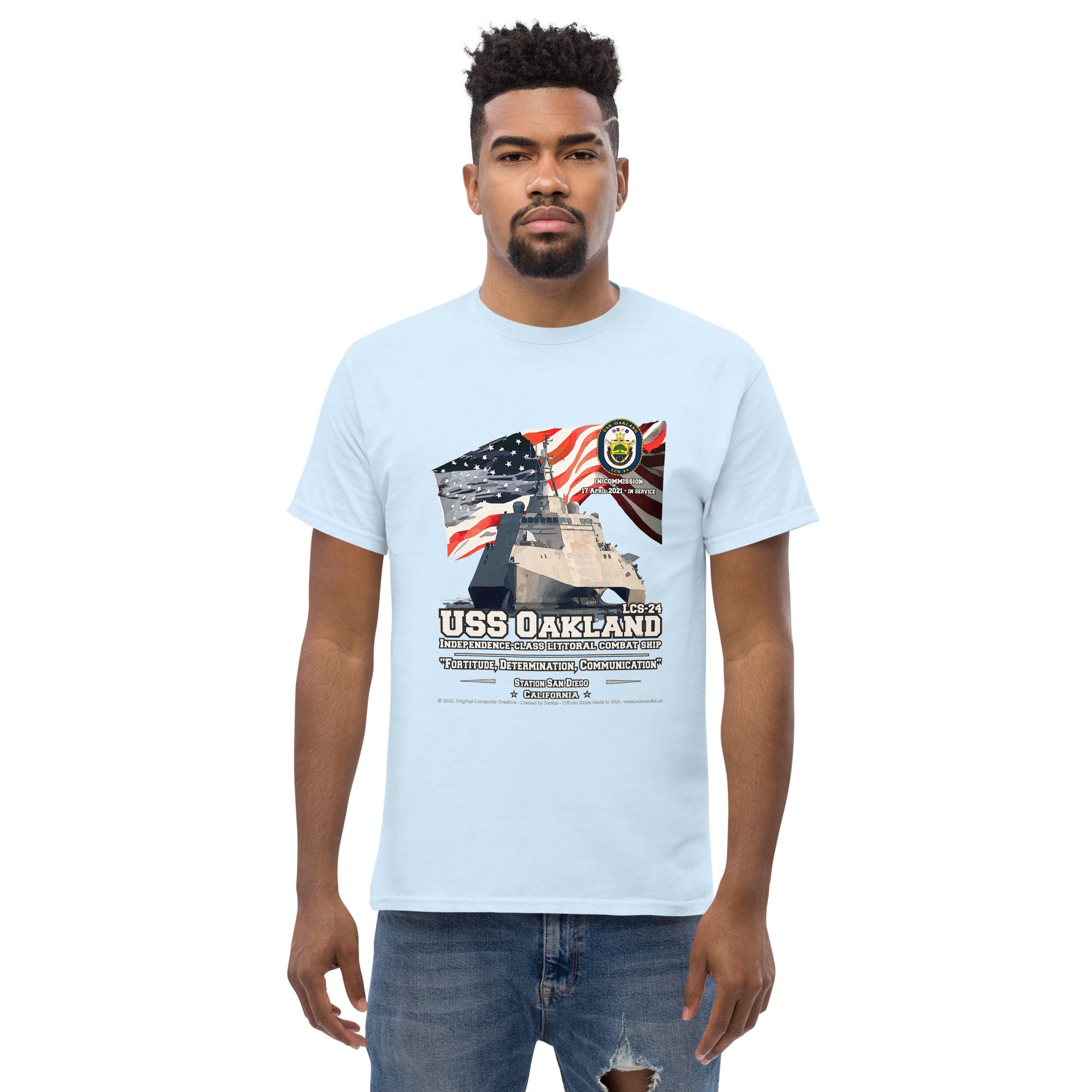 USS OAKLAND LCS-24 Littoral Comabat Ship Veterans T-shirt, Comancha T-shirt,