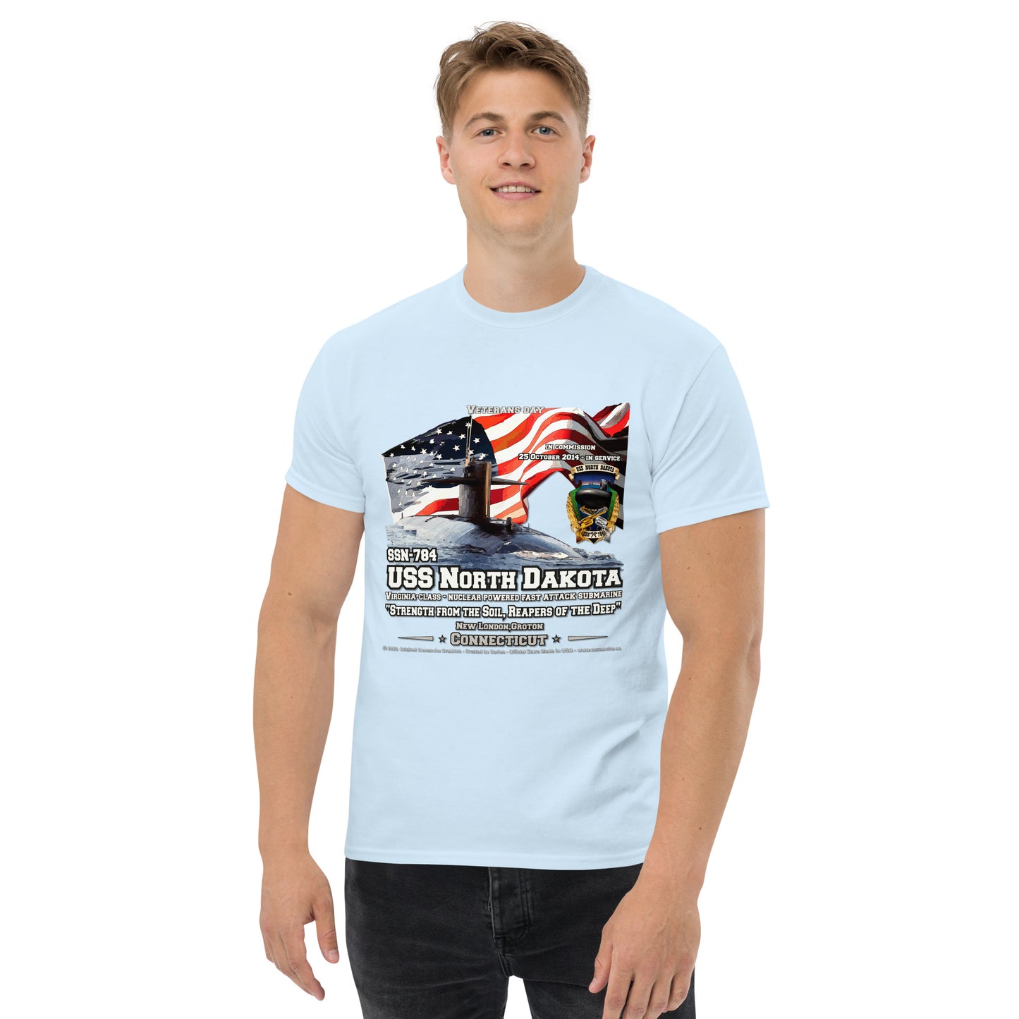 USS NORTH DAKOTA SSN-784 Submarine T-shirt