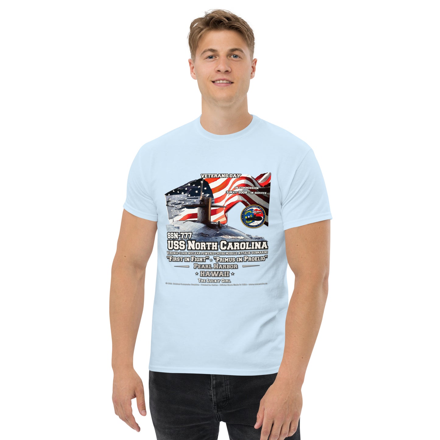 USS NORTH CAROLINA SSN-777 Submarine T-shirt