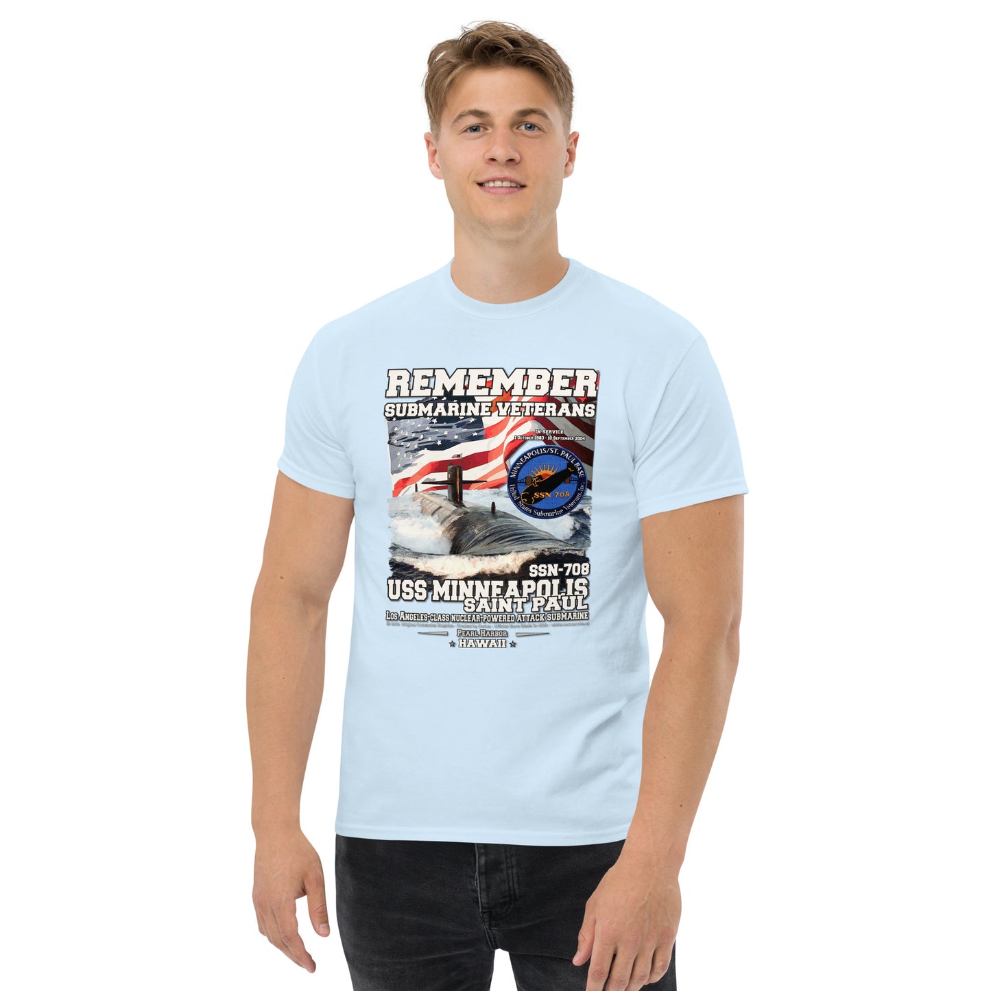 USS MINNEAPOLIS SSN-708 Submarine T-Shirt
