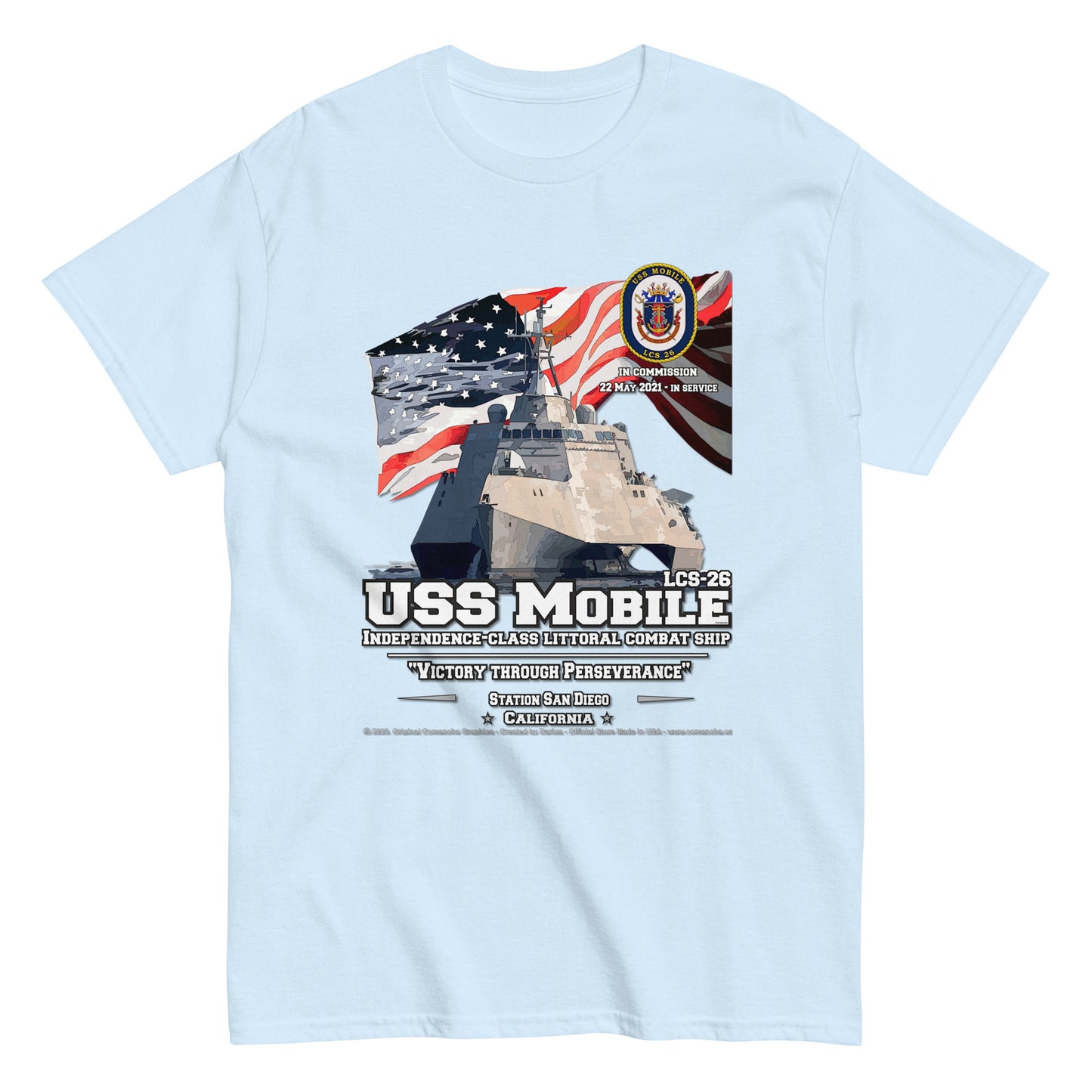 USS MOBILE LCS-26 T-Shirt, Comancha T-shirts,