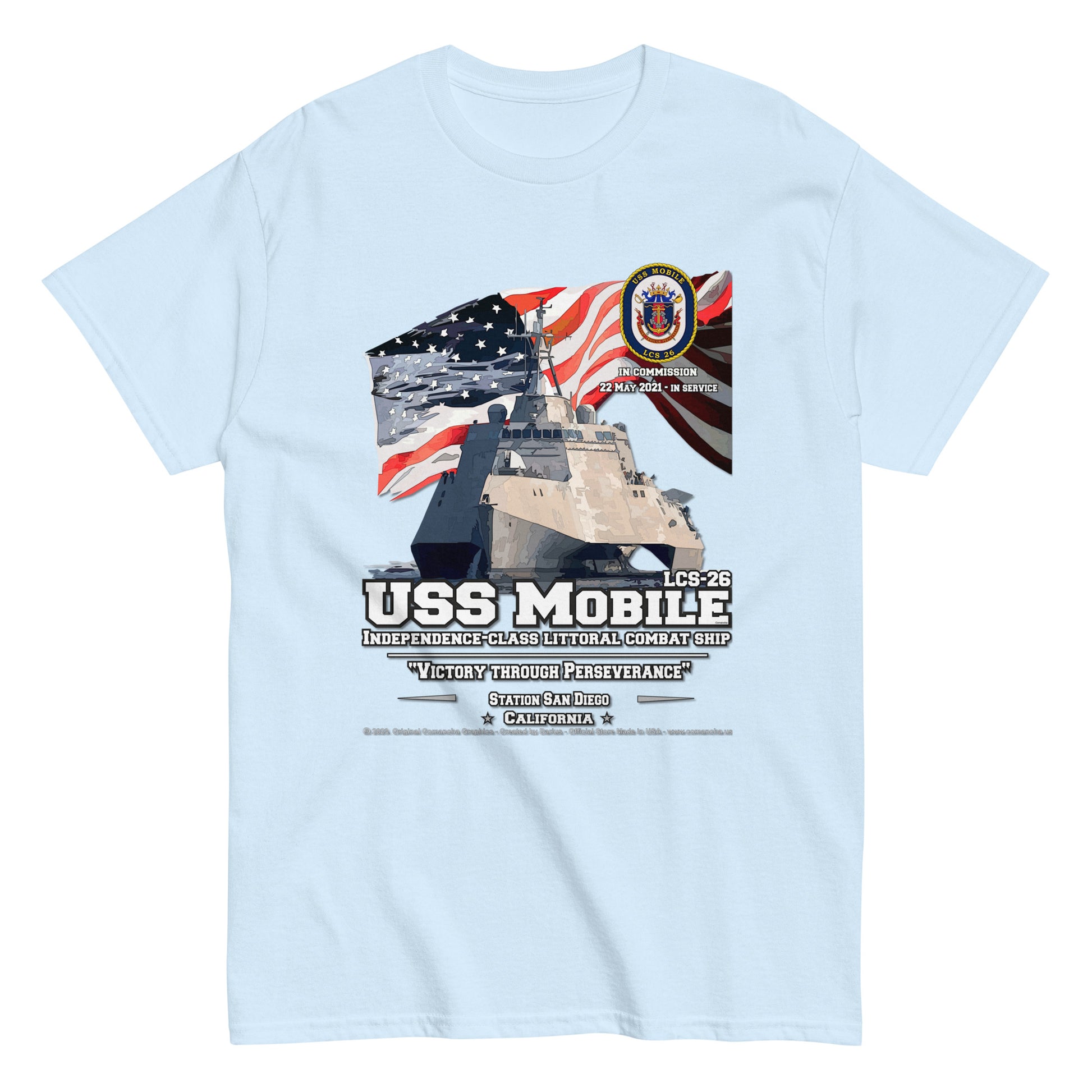 USS MOBILE LCS-26 T-Shirt, Comancha T-shirts,
