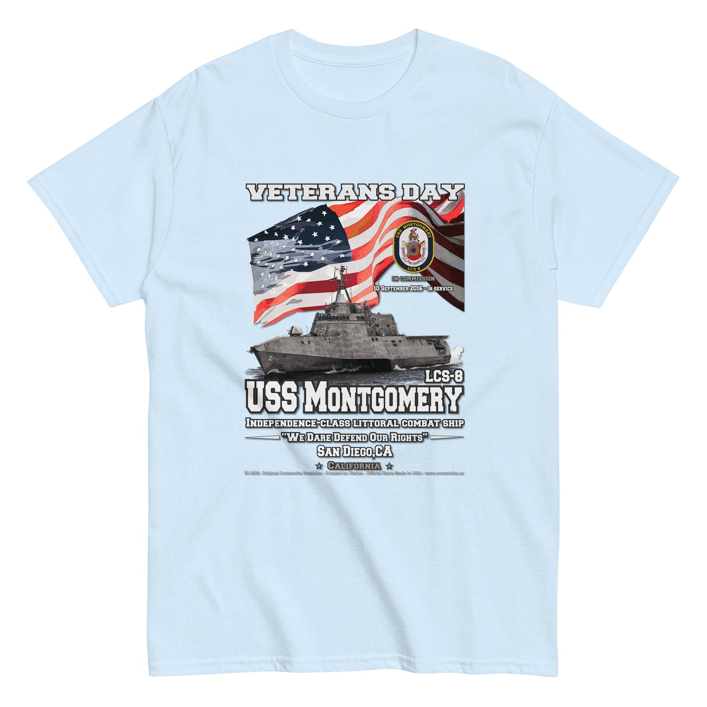 USS MONTGOMERY LCS-8 Littoral Combat Ship Sailor Classic T-Shirt, Comancha Navy Ships T-shirts,