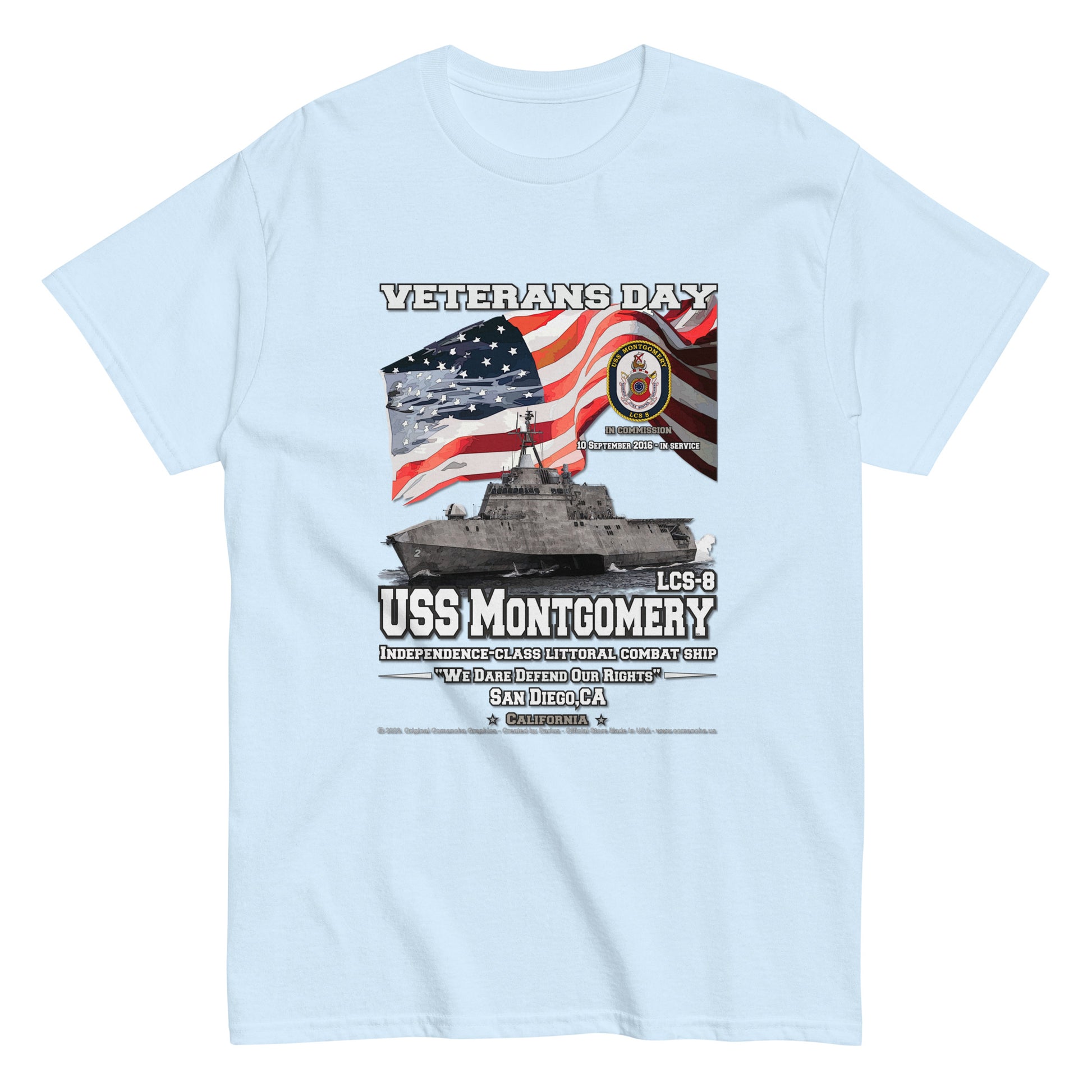 USS MONTGOMERY LCS-8 Littoral Combat Ship Sailor Classic T-Shirt, Comancha Navy Ships T-shirts,