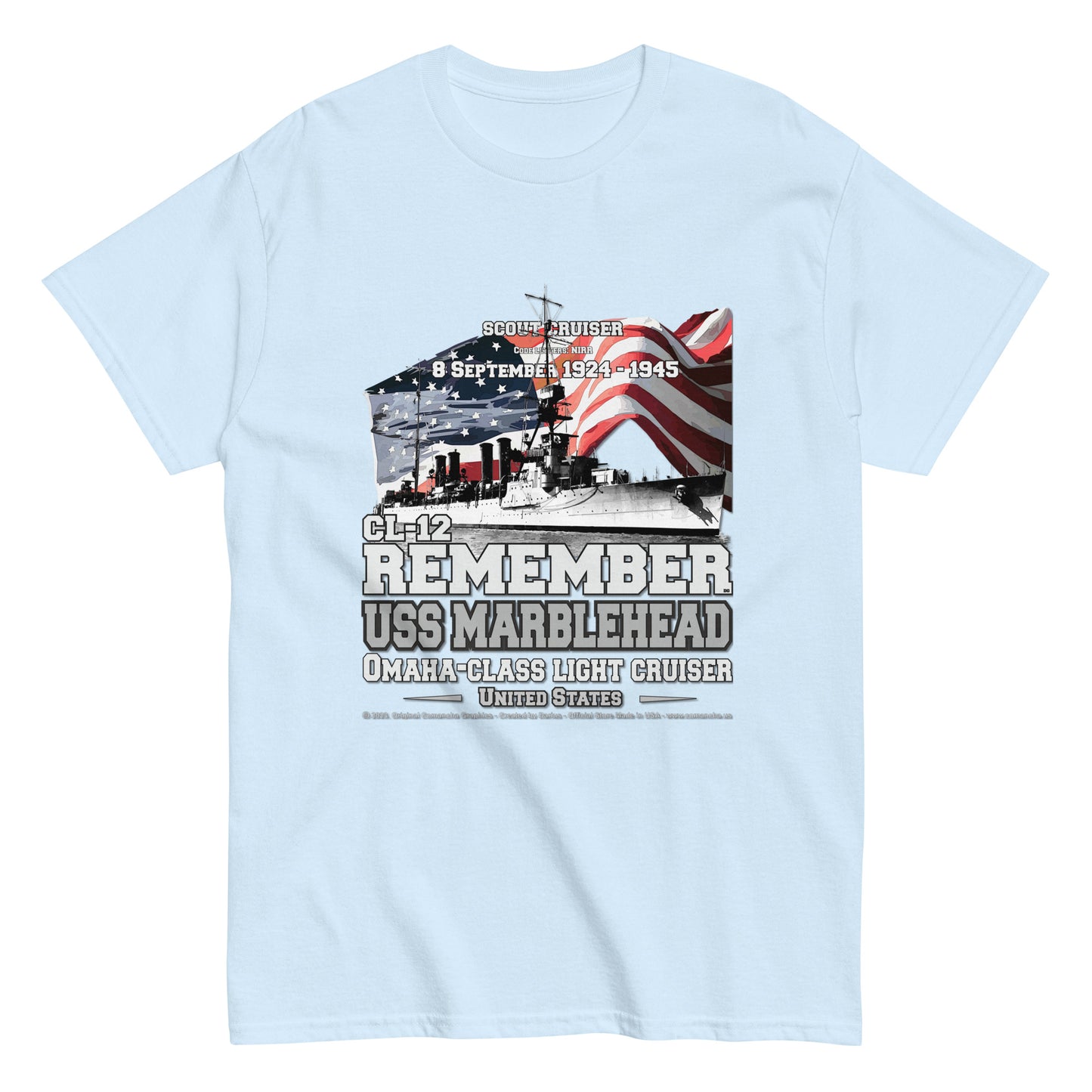 USS MARBLEHEAD CL-12 Light Cruiser T-Shirt
