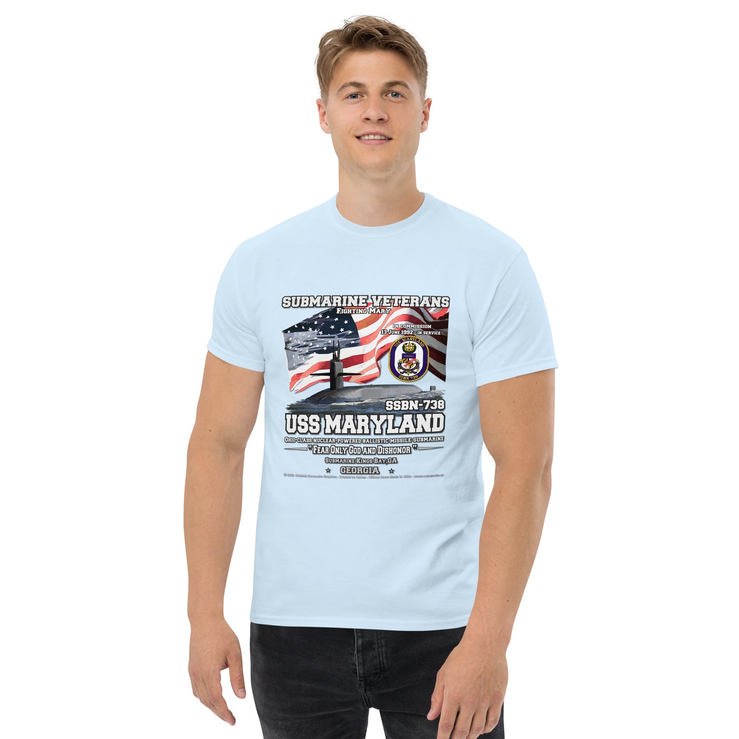 USS MARYLAND SSBN-738 Submarine T-Shirt