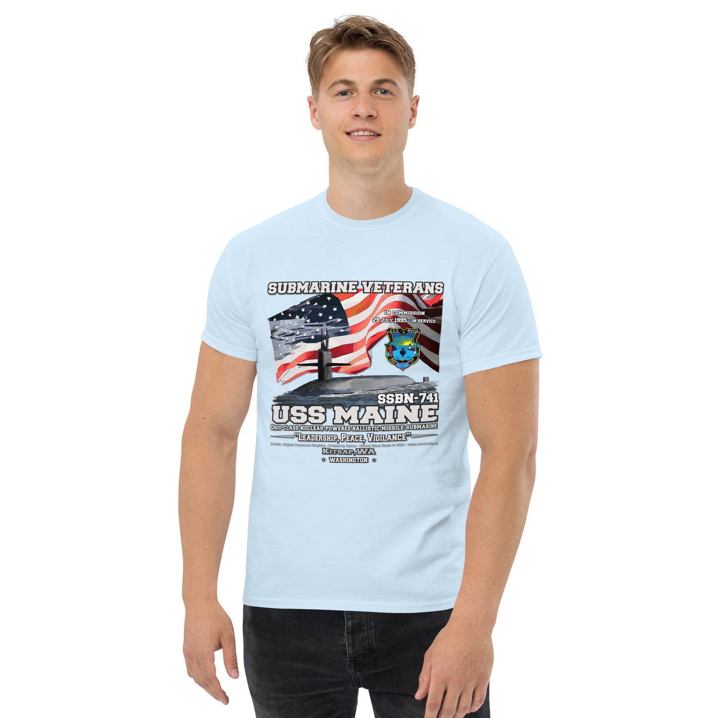 USS MAINE SSBN-741 Submarine T-Shirt