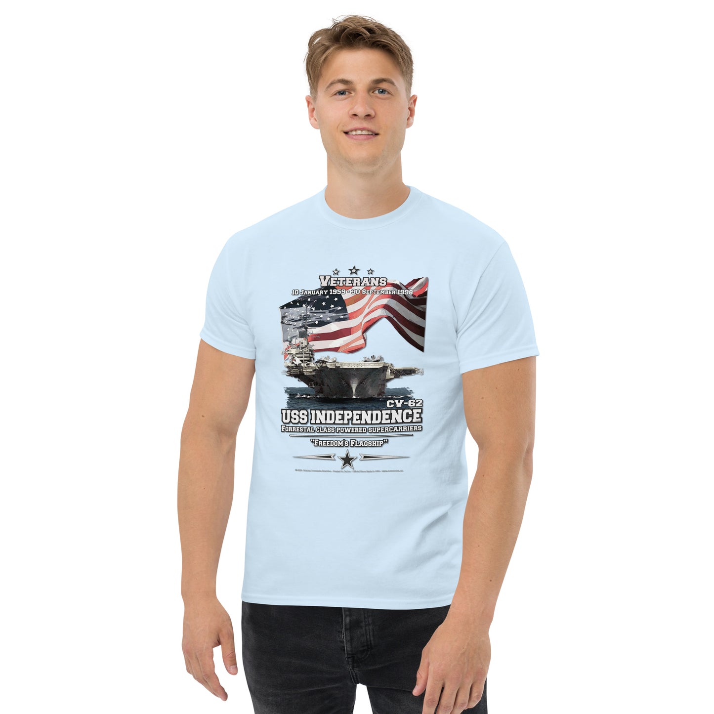 USS INDEPENDENCE CV-62 Aircraft Carrier t-shirt