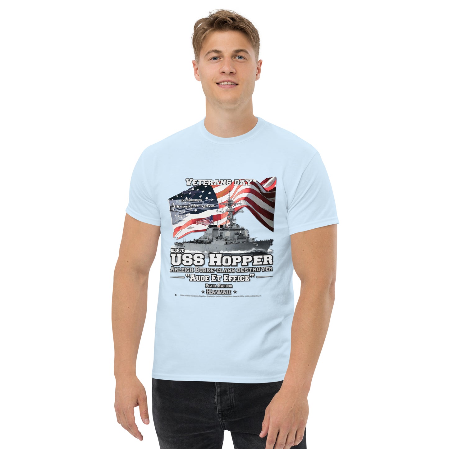 USS HOPPER DDG-70 Destroyer T-Shirt