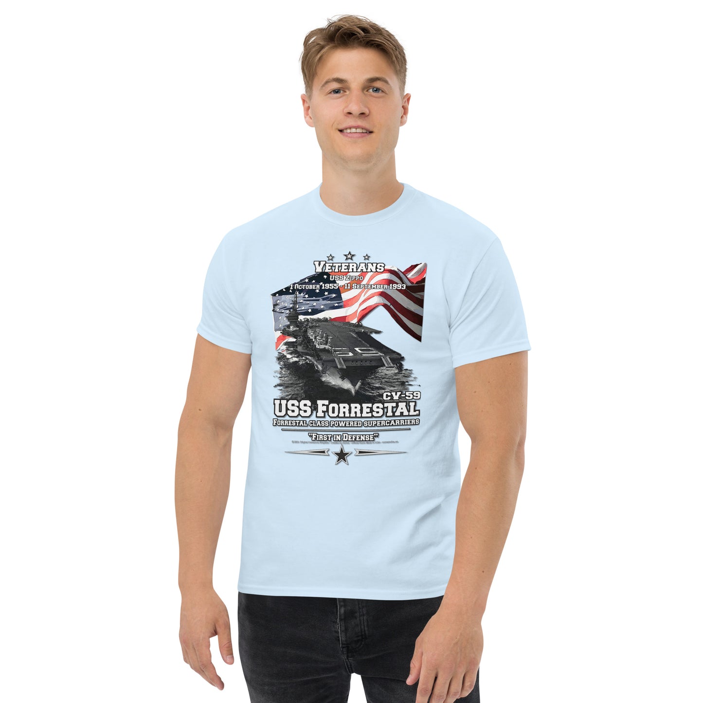 USS FORRESTAL CV-59 Aircraft Carrier t-shirt