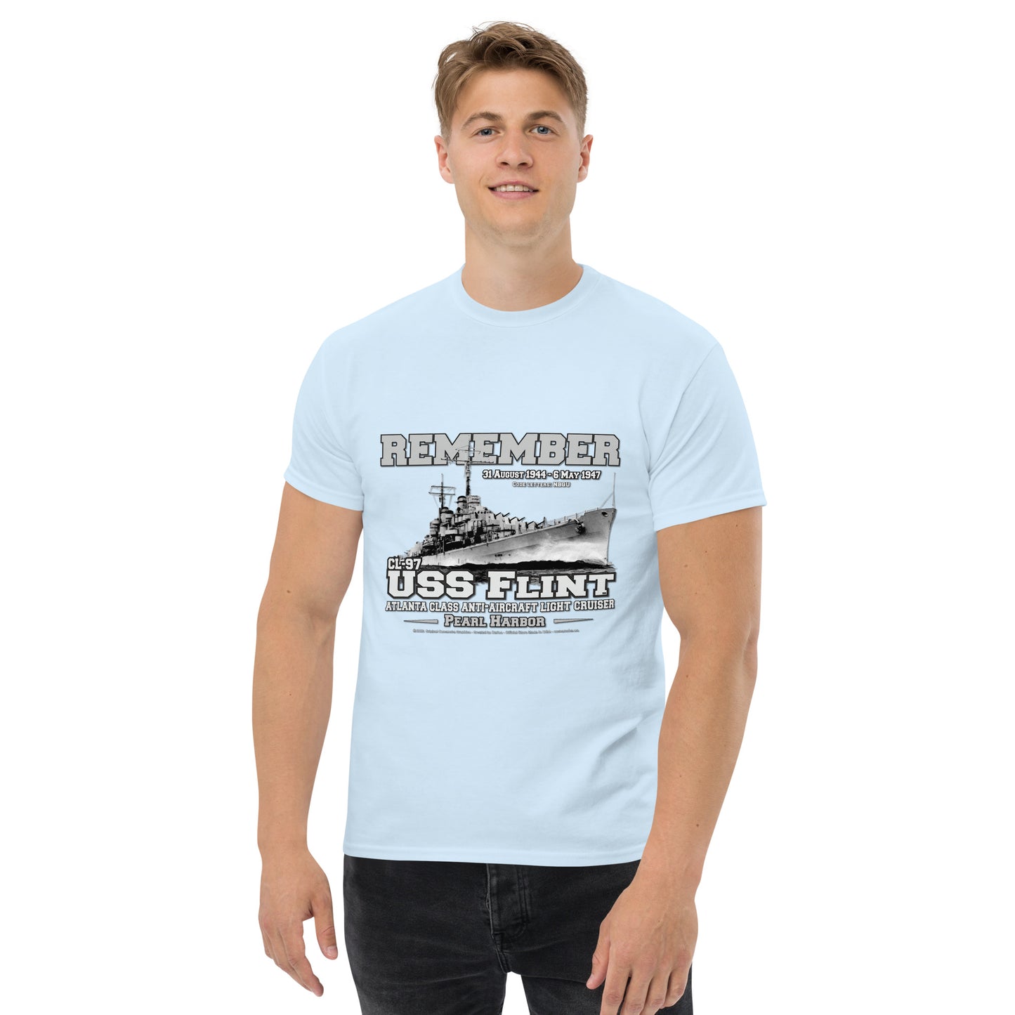 USS FLINT CL-97 Light Cruiser Veterans t-shirt