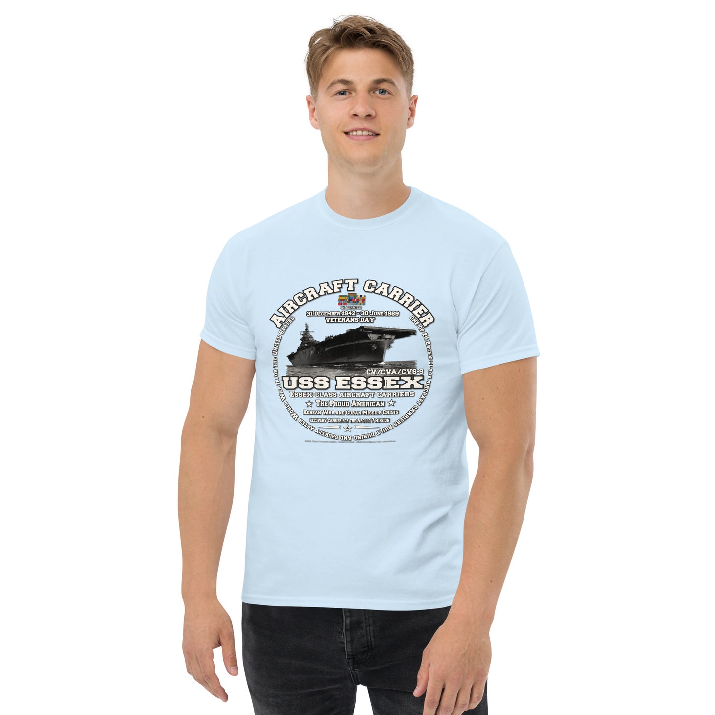 USS ESSEX CV-9 Aircraft Carrier Shipmates T-shirt
