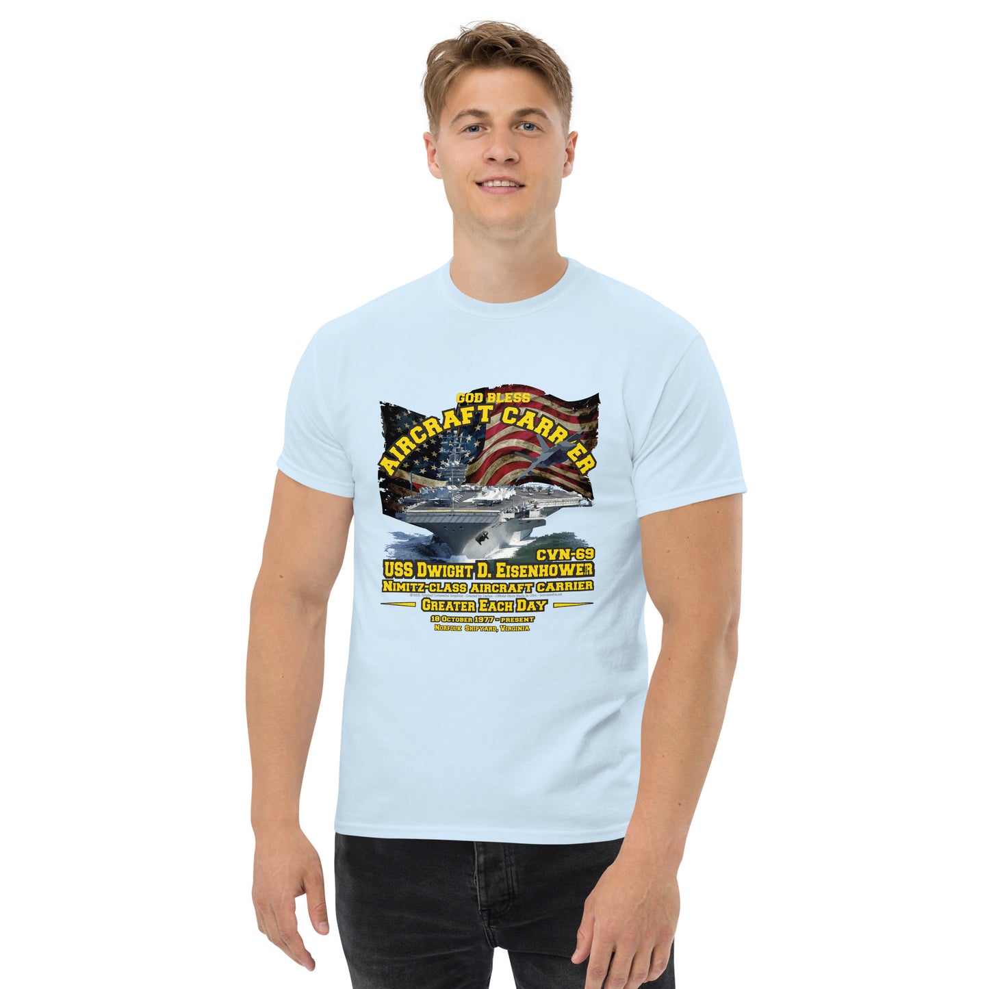 USS DWIGHT EISENHOWER CVN-69 Aircraft Carrier Tee