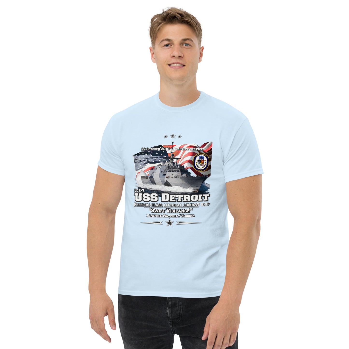 USS DETROIT LCS-7 Littoral Combat Ship T-shirt
