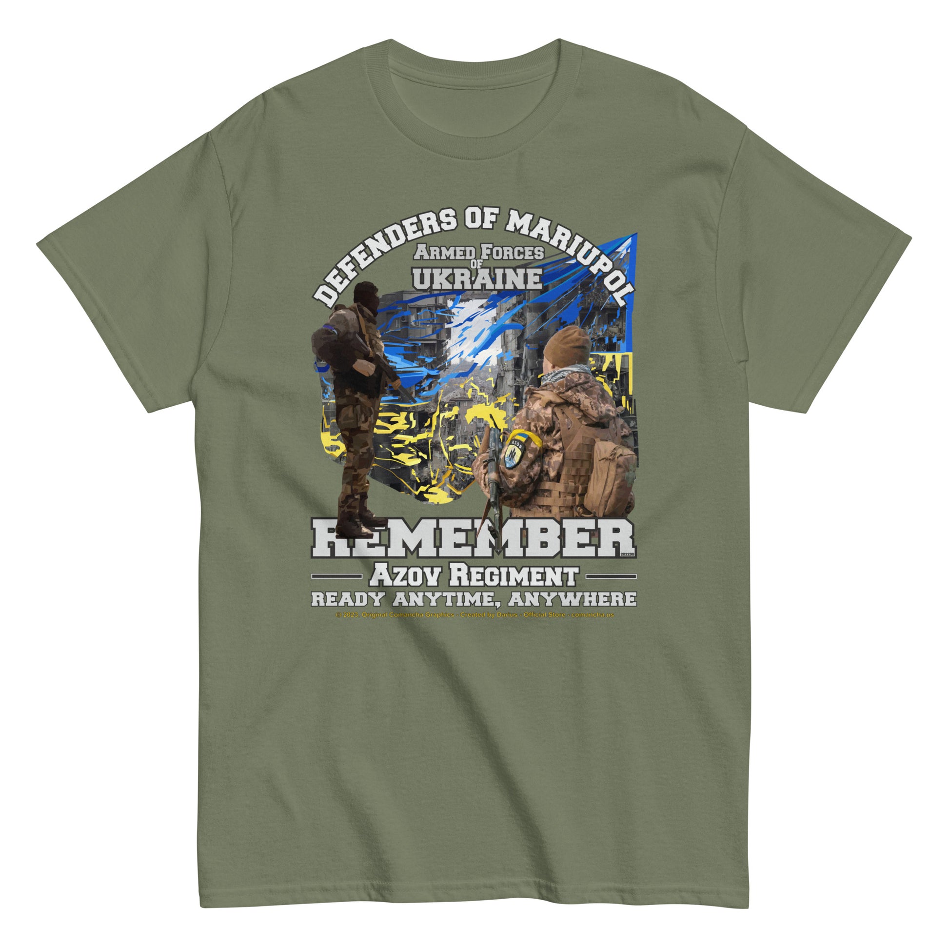 REMEMBER Defenders of Mariupol T-Shirt, Save Ukraine,Comancha T-shirts,