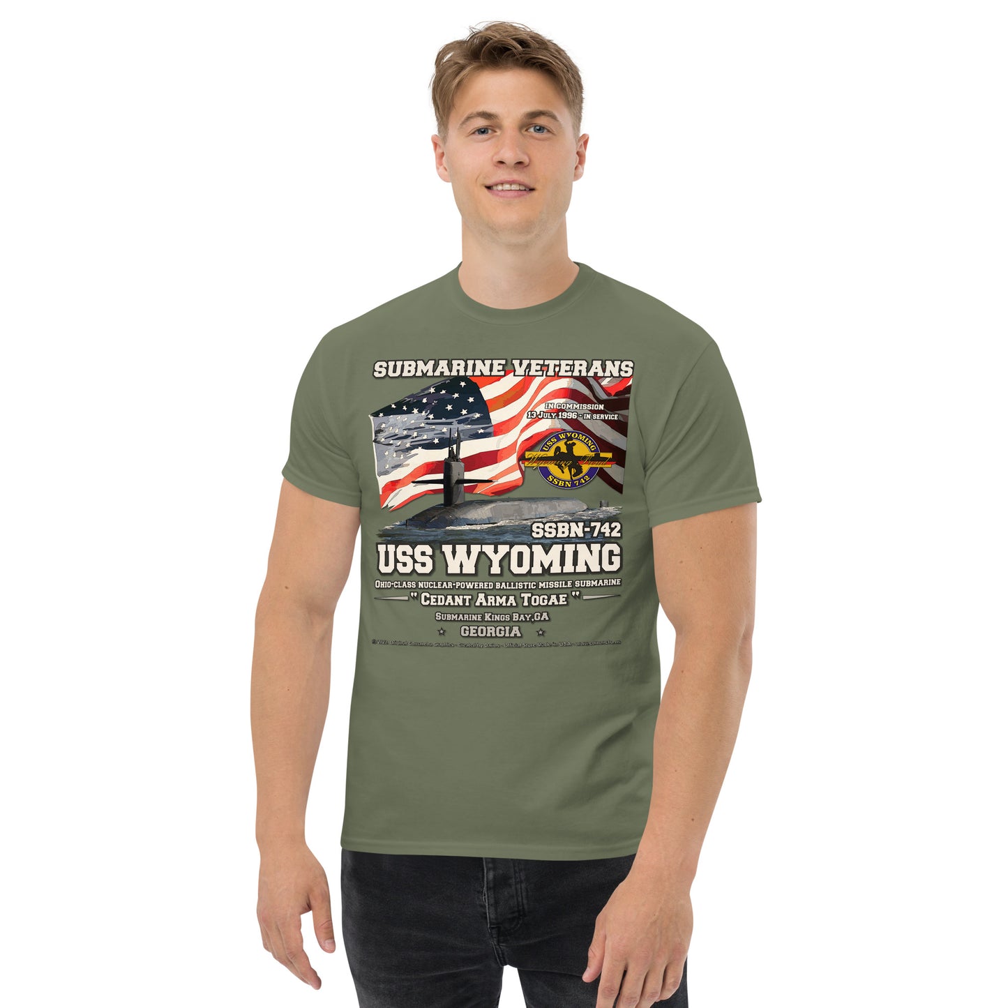 USS WYOMING SSBN-742 Submarine T-shirt