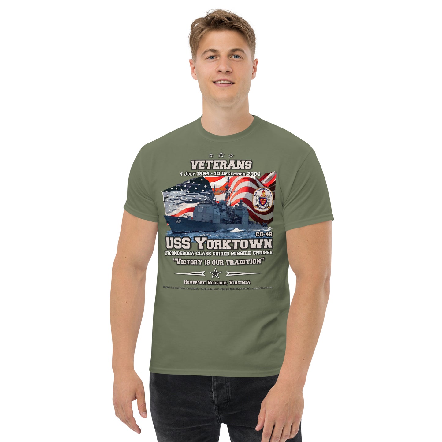 USS YORKTOWN CG-48 Missile Cruiser T-shirt,