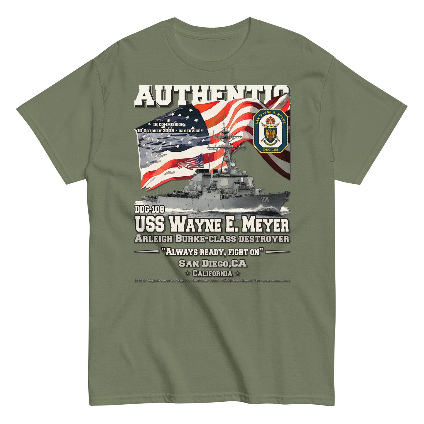 USS Wayne Meyer DDG-108 Destroyer t-shirt