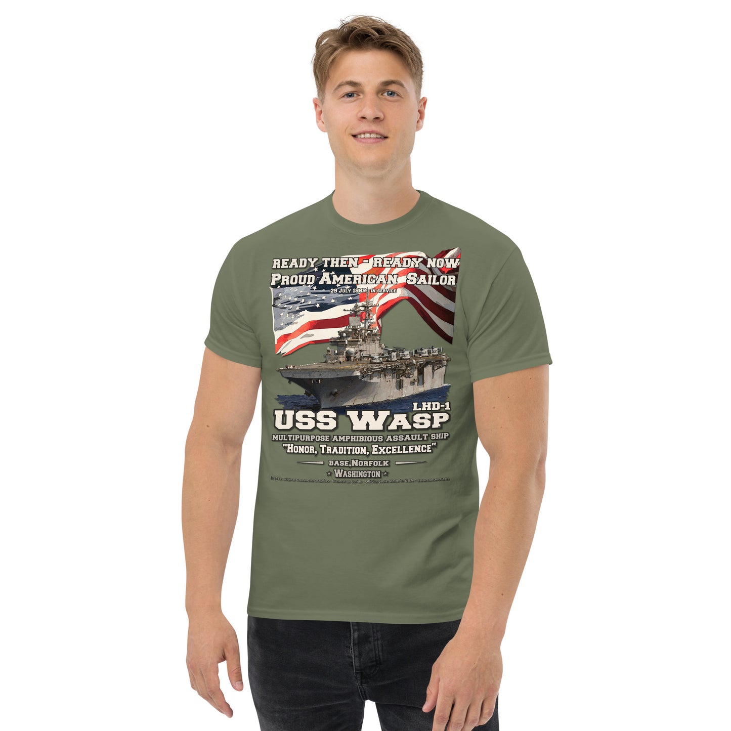 USS Wasp LHD-1 Amphibious Assault Ship t-shirt