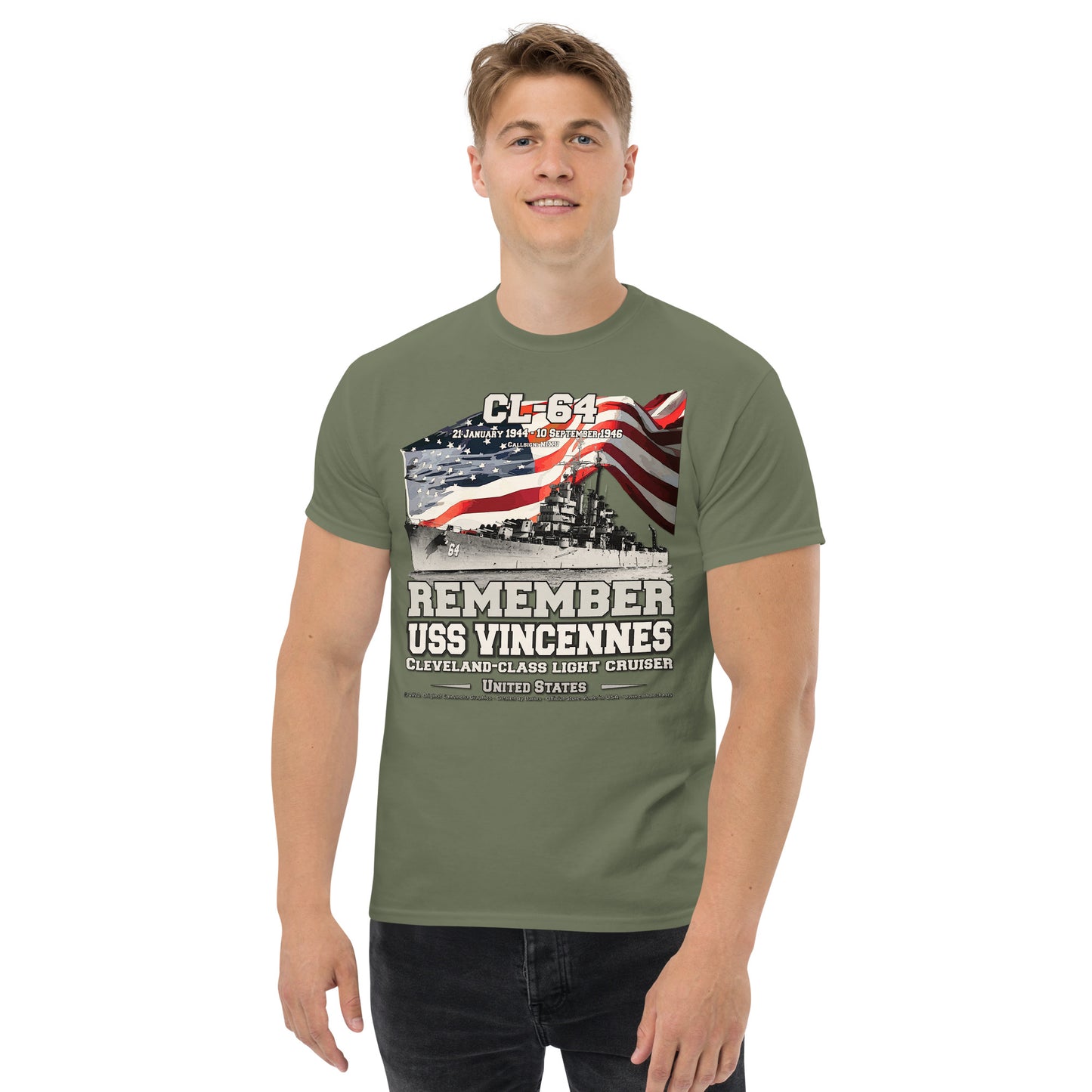 USS VINCENNES CL-64 Light Cruiser T-shirt