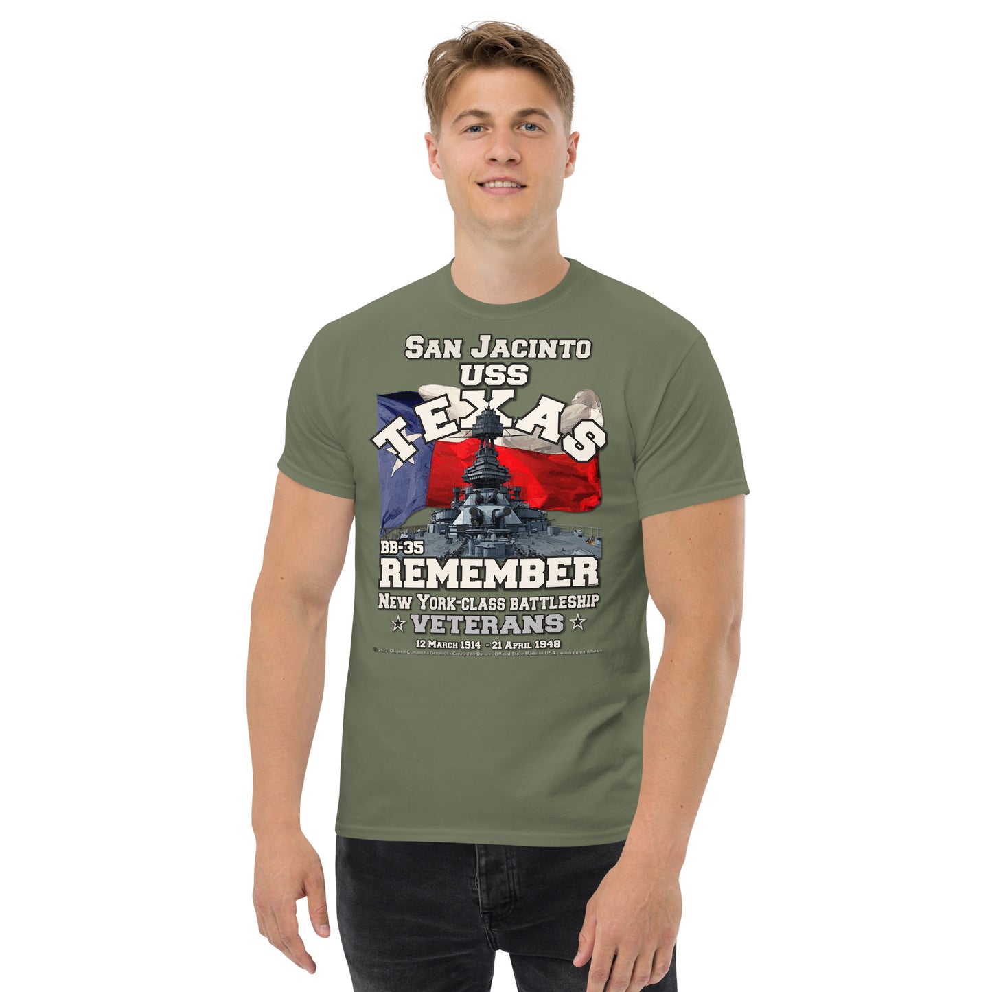 USS TEXAS BB-35 Battleship Veterans t-shirt