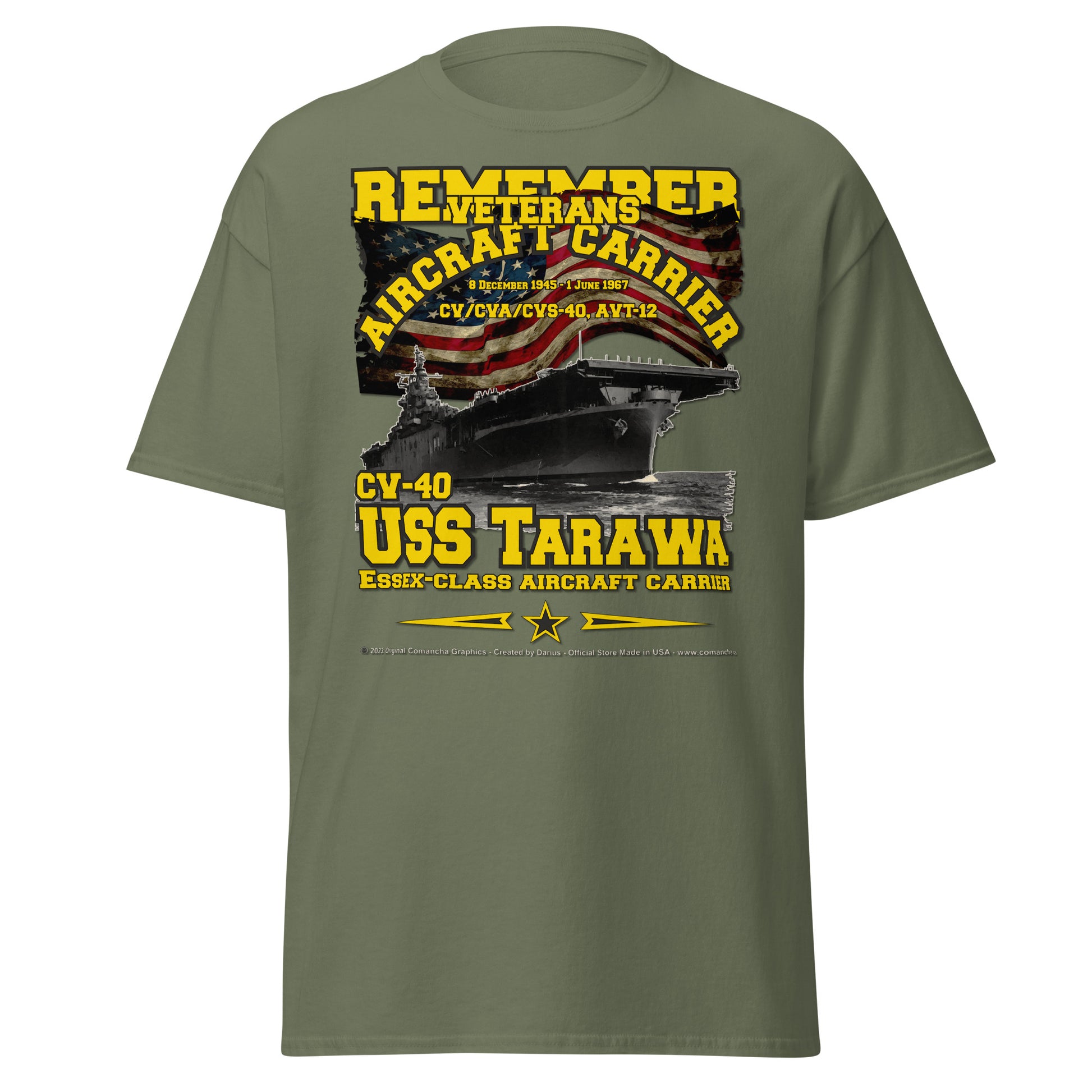 REMEMBER USS TARAWA CV-40 Aircraft Carrier Veterans , Comancha,
