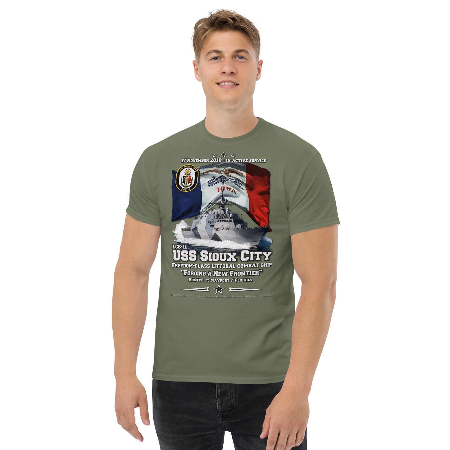 USS SIOUX CITY LCS-11 Littoral Combat Ship t-shirt