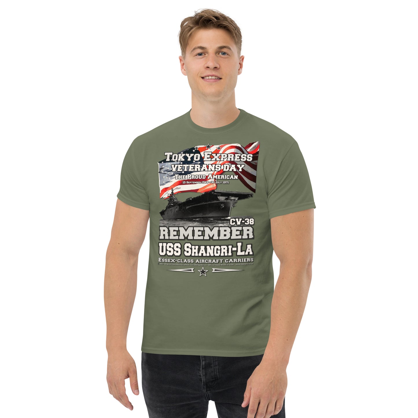 USS SHANGRI-LA CV-38 Aircraft Carrier Shipmates T-shirt