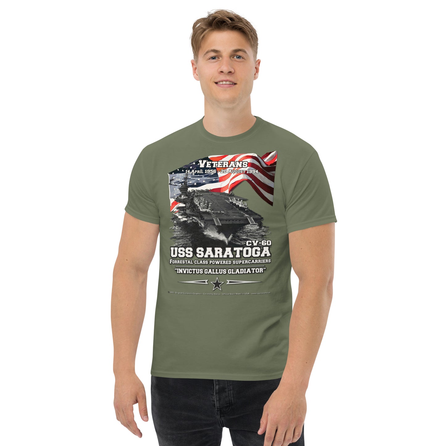 USS SARATOGA CV-60 Aircraft Carrier t-shirt
