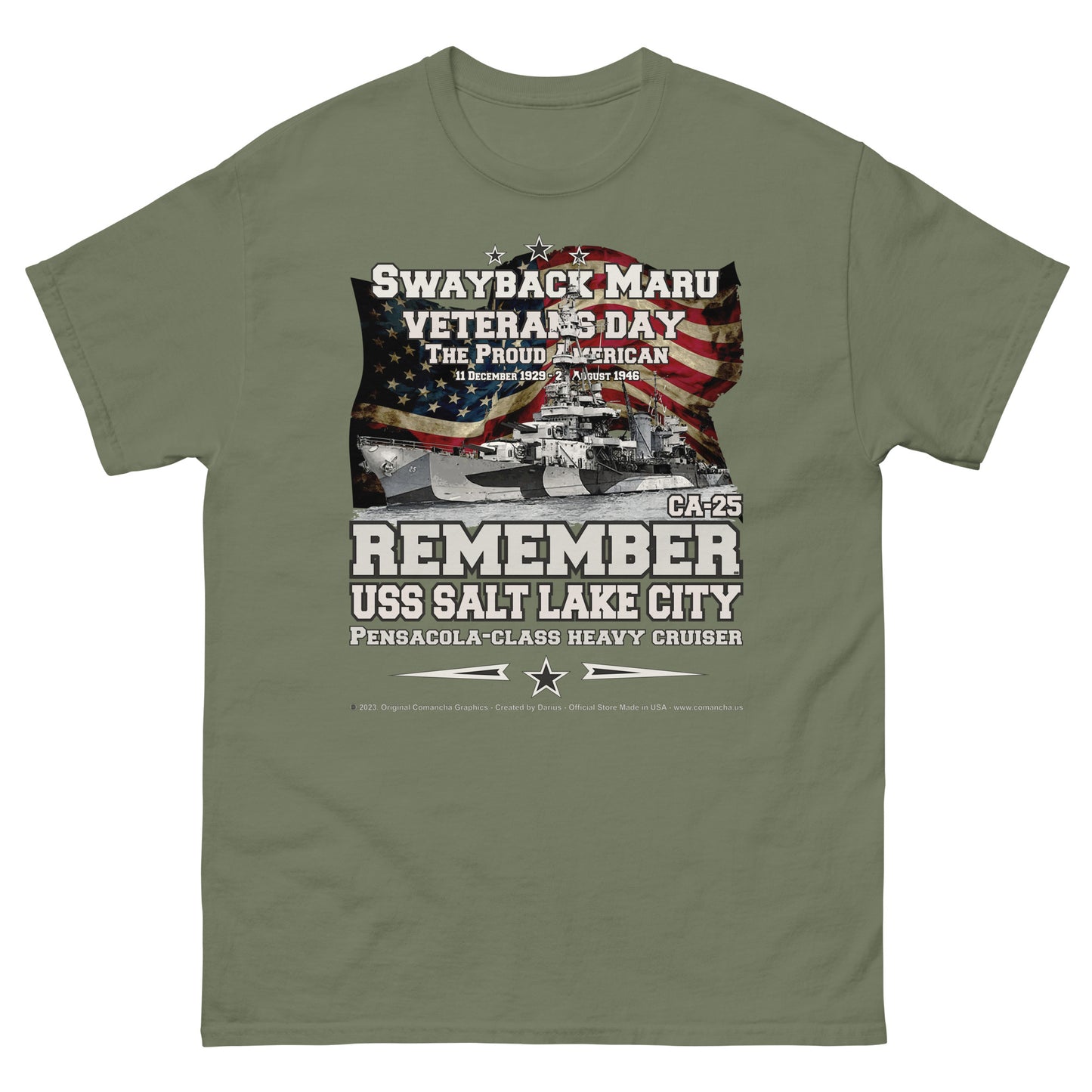 USS SALT LAKE CITY SSN-716 Heavy Cruiser t-shirt
