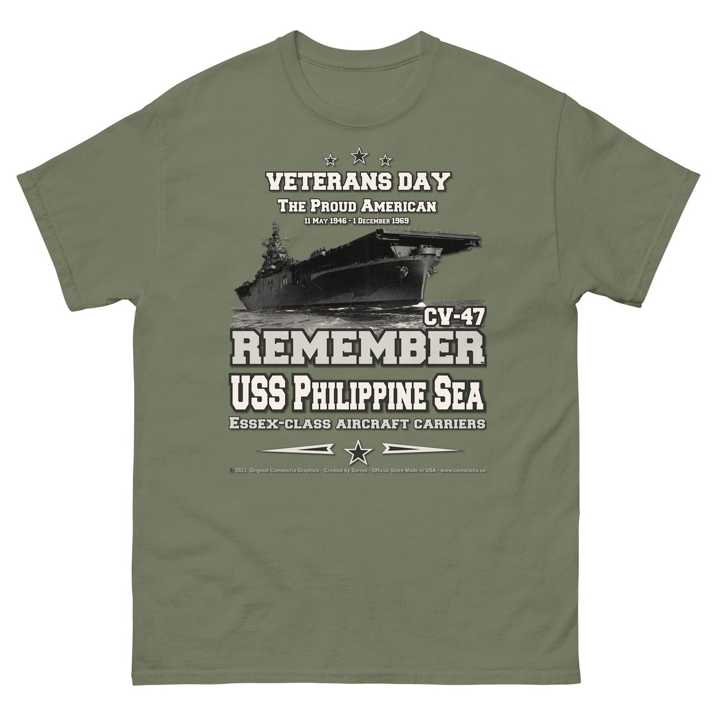 USS PHILIPPINE SEA CV-47 Aircraft Carrier T-Shirt