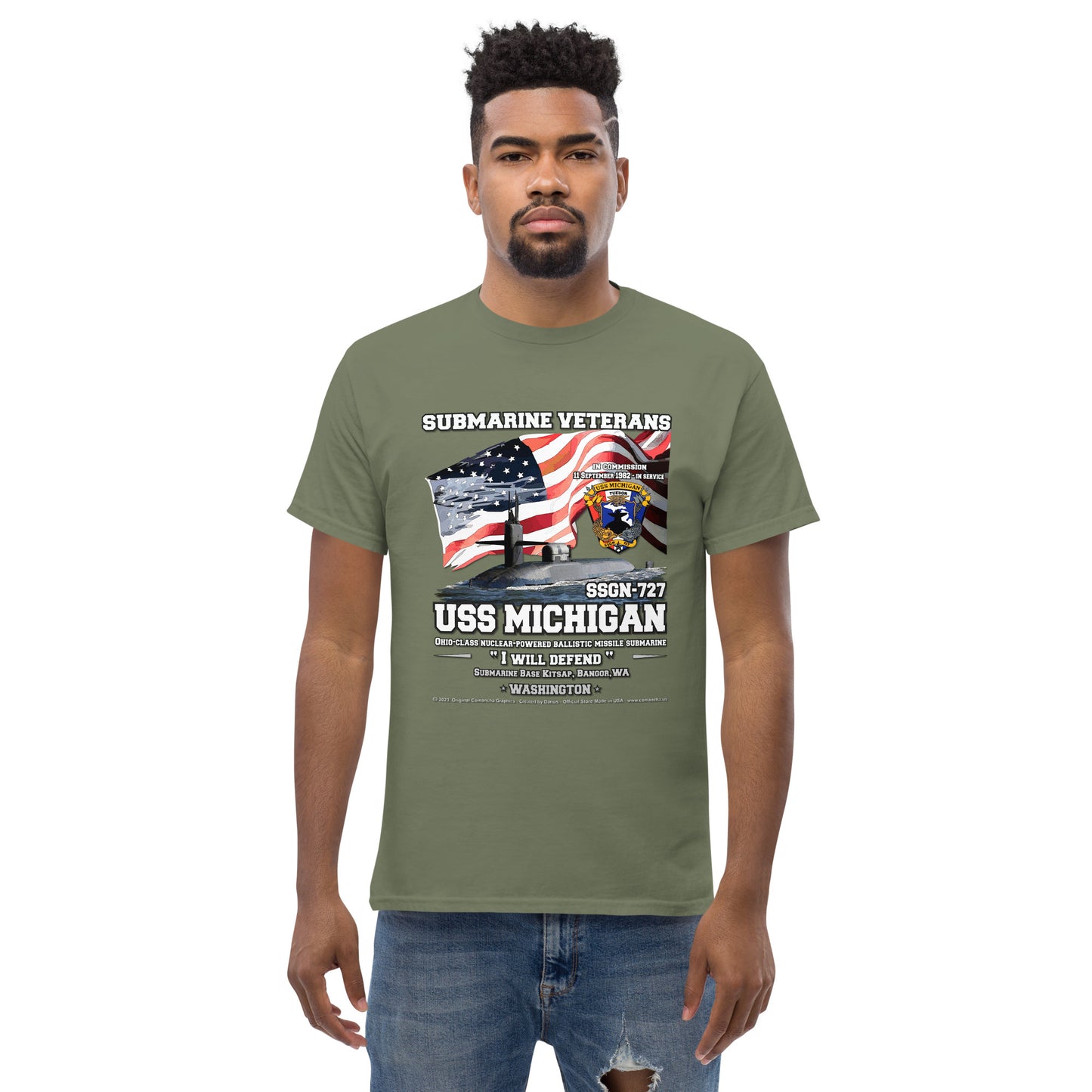 USS MICHIGAN SSGN-727 Submarine T-shirt