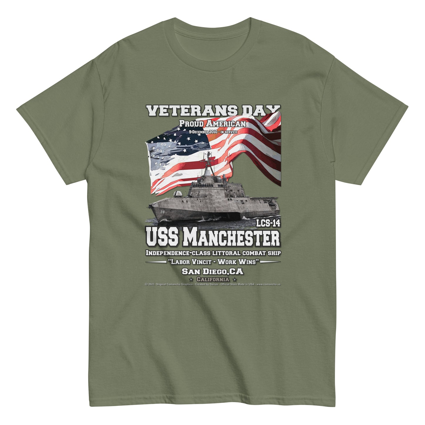 USS MANCHESTER LCS-14 Littoral Combat Ship Veterans Classic t-shirt, USS MANCHESTER LCS-14 T-shirt,