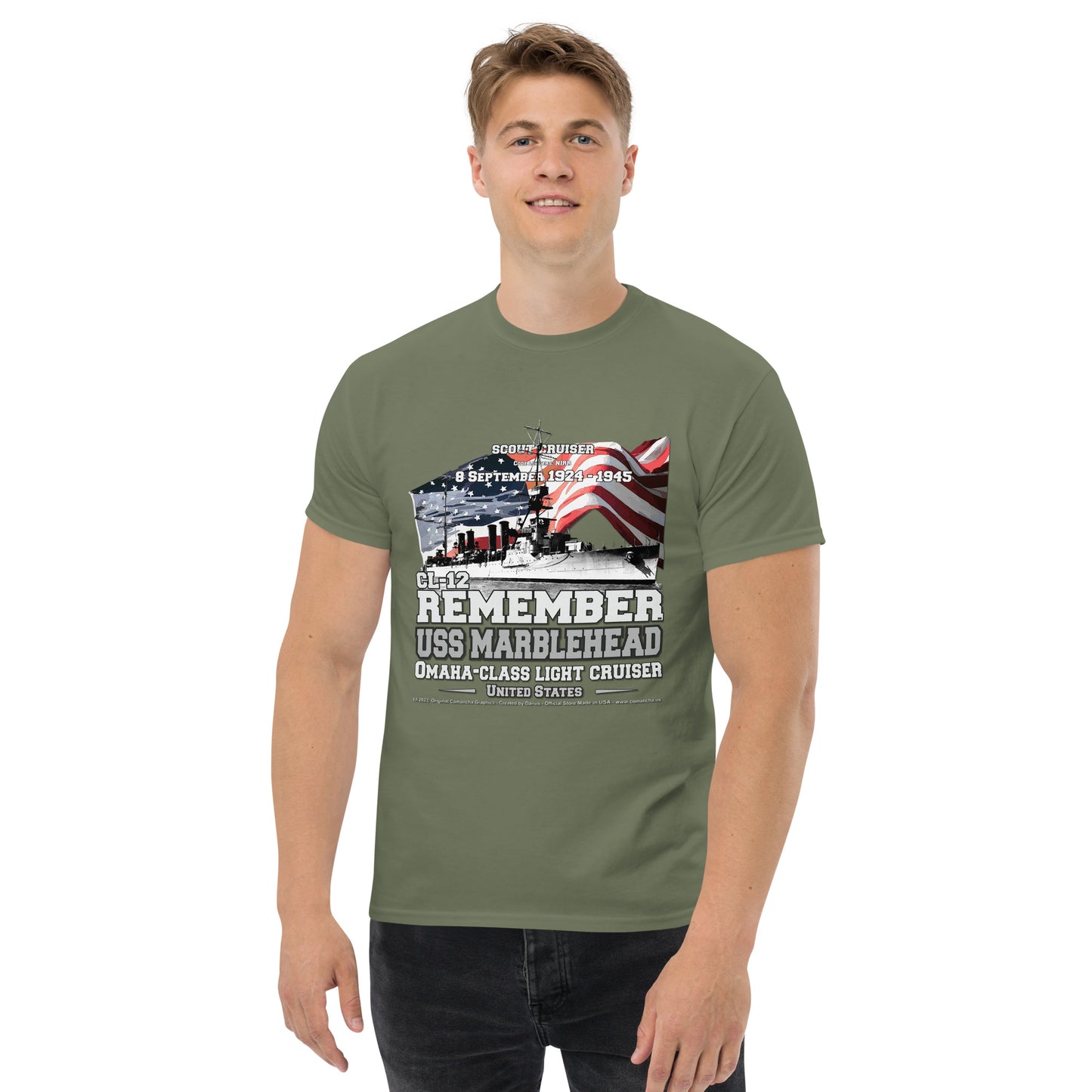 USS MARBLEHEAD CL-12 Light Cruiser T-Shirt