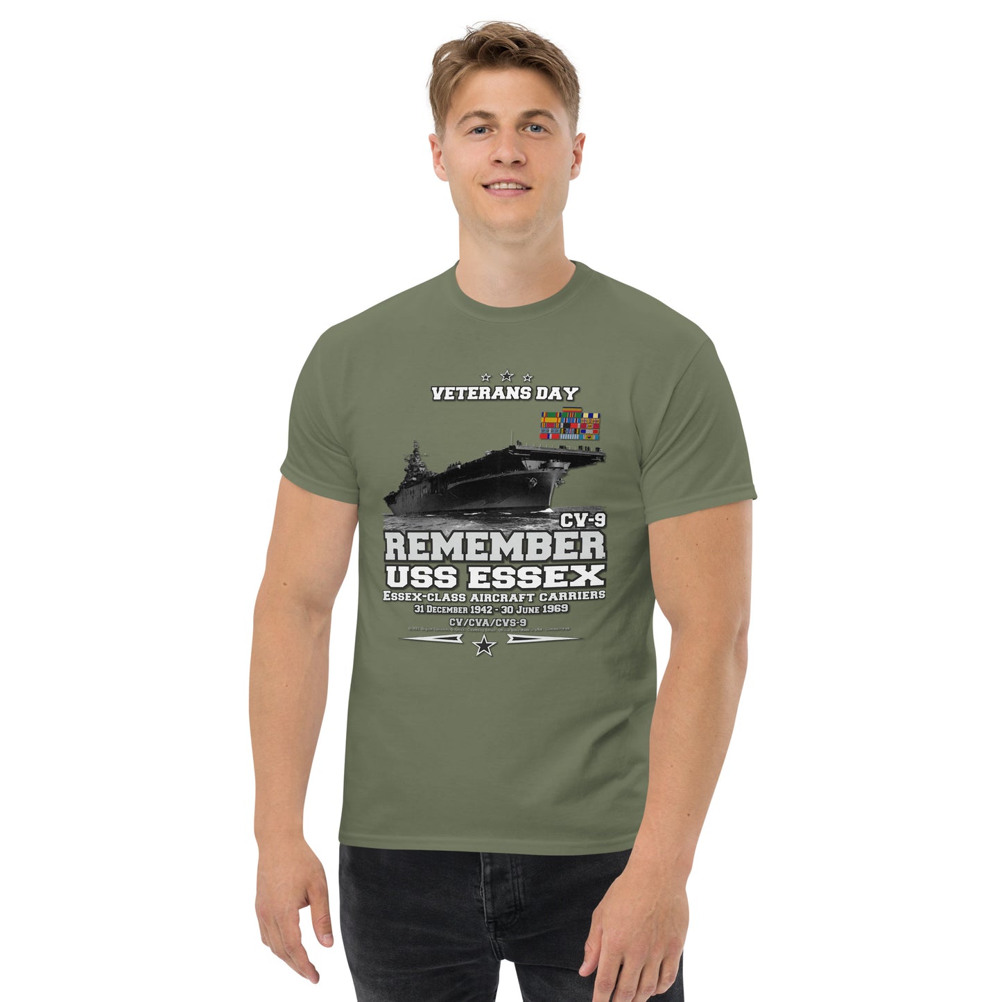 USS ESSEX CV-9 Aircraft Carrier T-shirt
