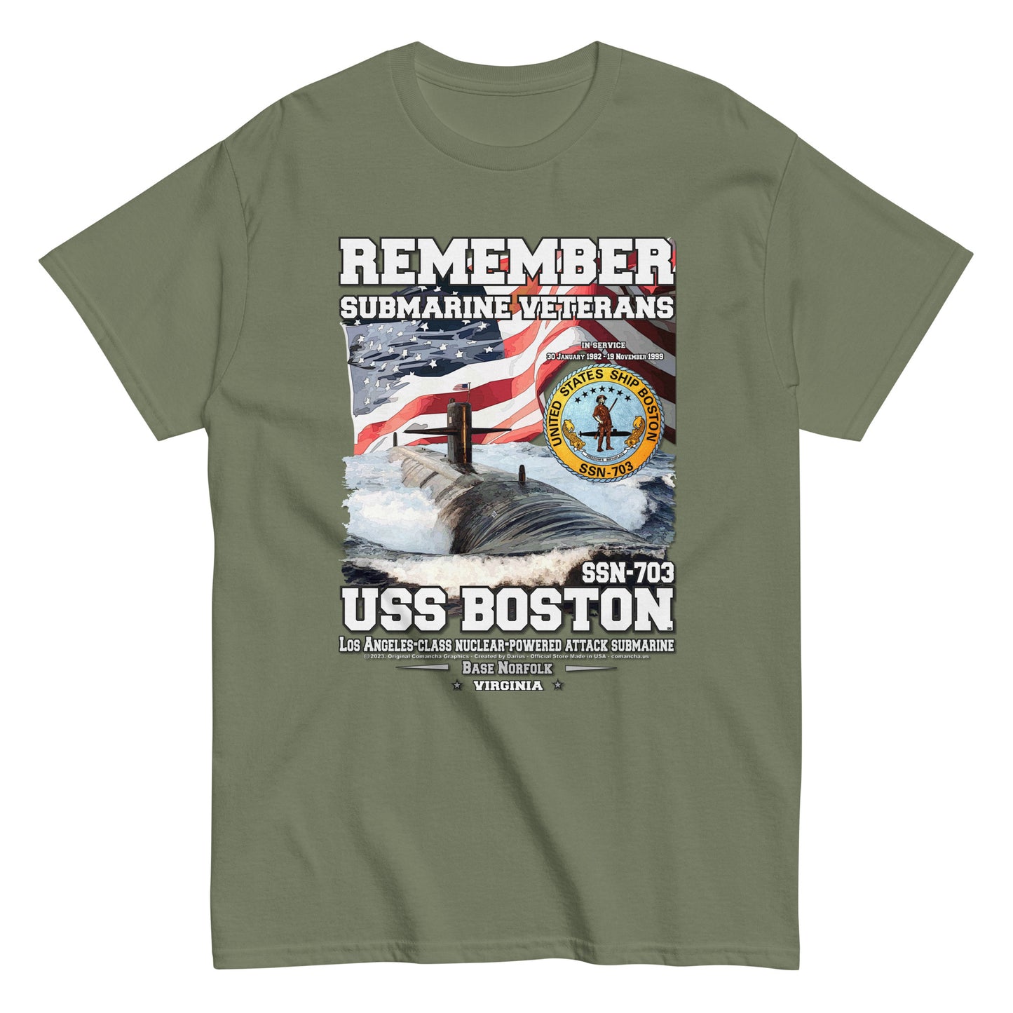 USS BOSTON t-shirt, USS BOSTON SNN-703 t-shirt, Submarine Veterans t-shirt, Veterans T-shirt, T-shirt Shop,