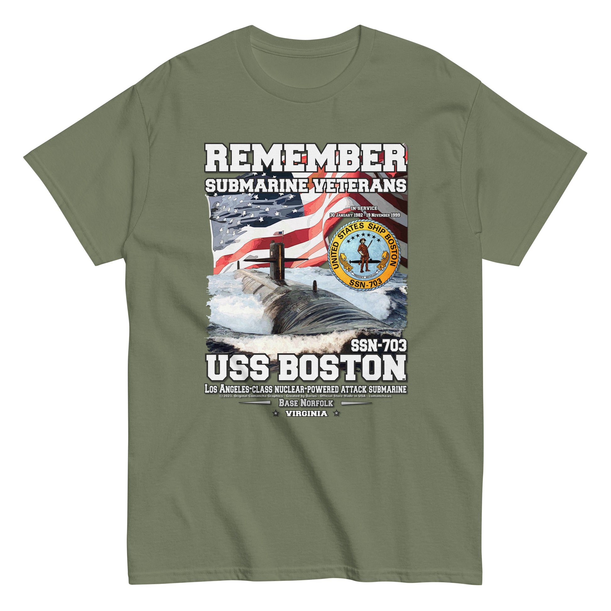 USS BOSTON t-shirt, USS BOSTON SNN-703 t-shirt, Submarine Veterans t-shirt, Veterans T-shirt, T-shirt Shop,
