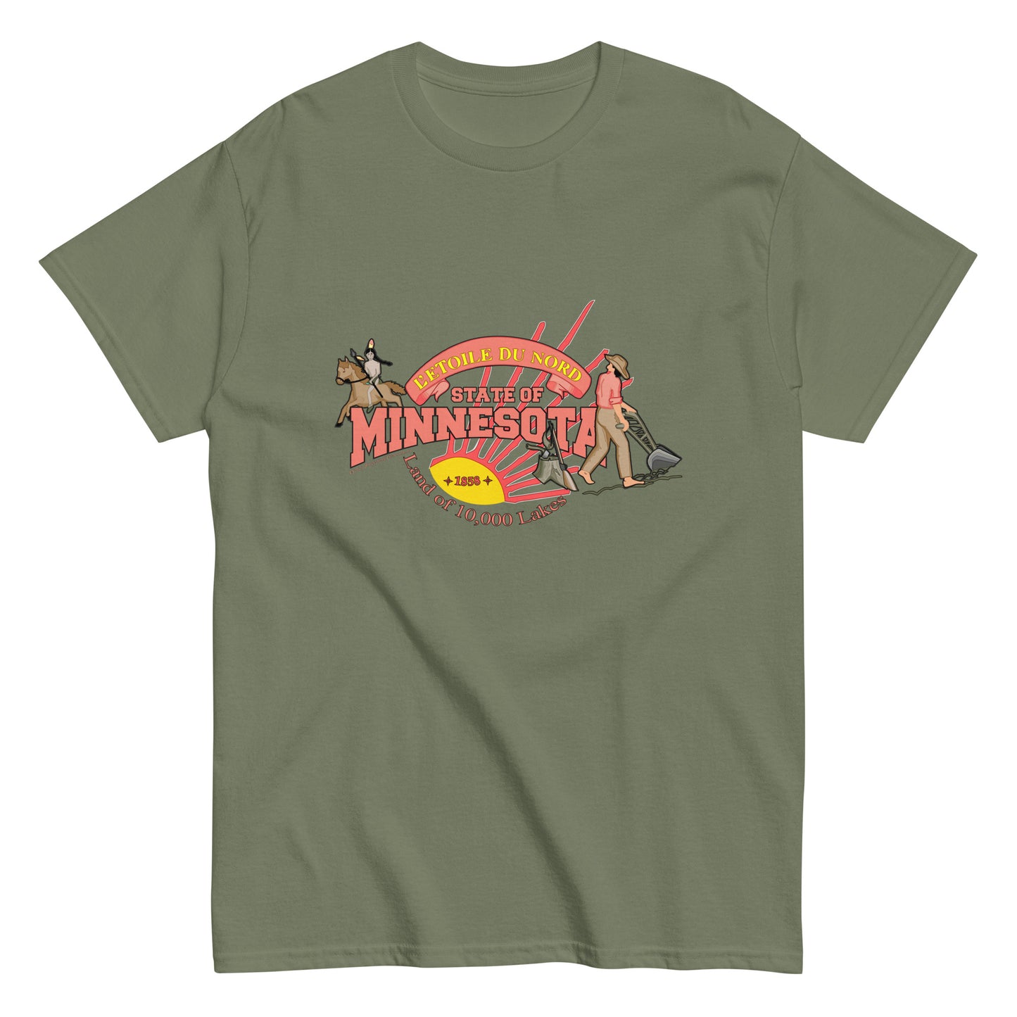 Minnesota tee, Minnesota USA T-shirt,Minnesota State T-Shirt, Comancha Graphics,