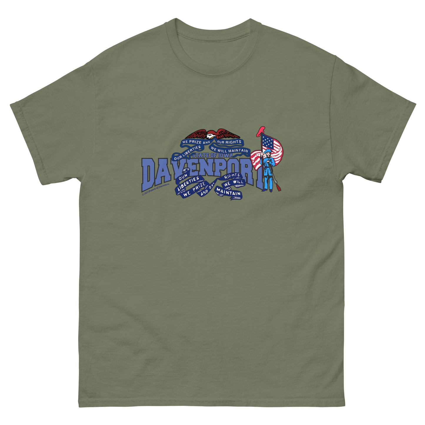 Davenport t-shirt,Iowa T-shirt, Comancha Graphics,