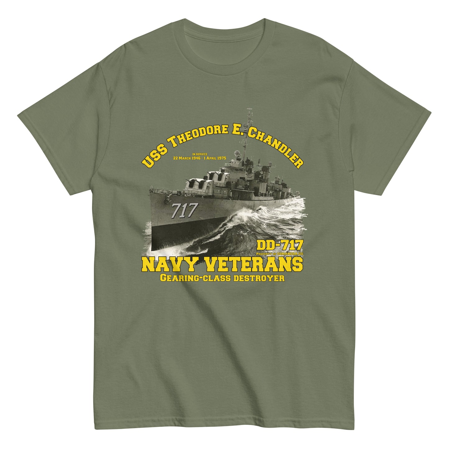 USS Theodore Chandler DD 717 Destroyer T-shirt,