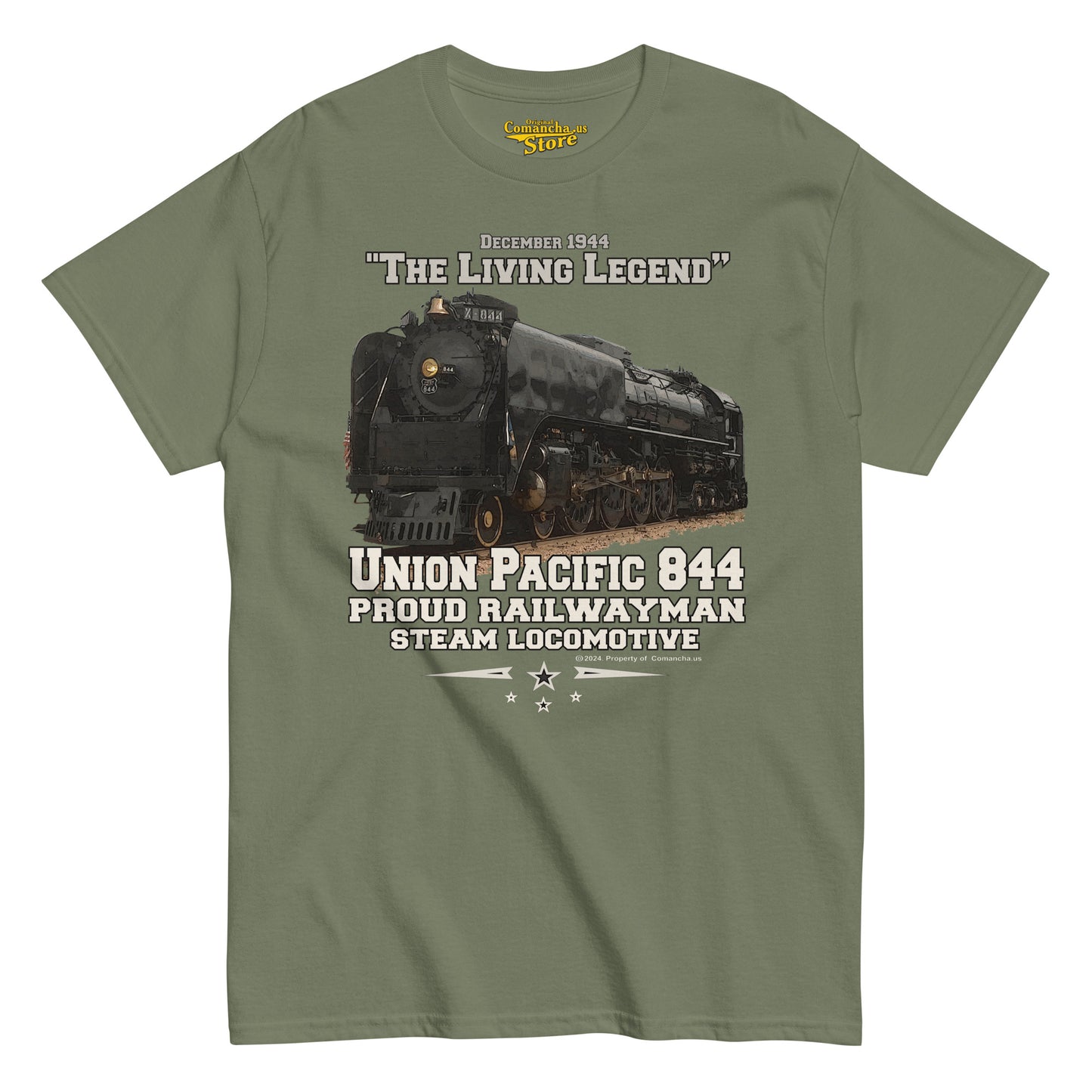 Union Pacific 844 Steam Locomotive T-shirt