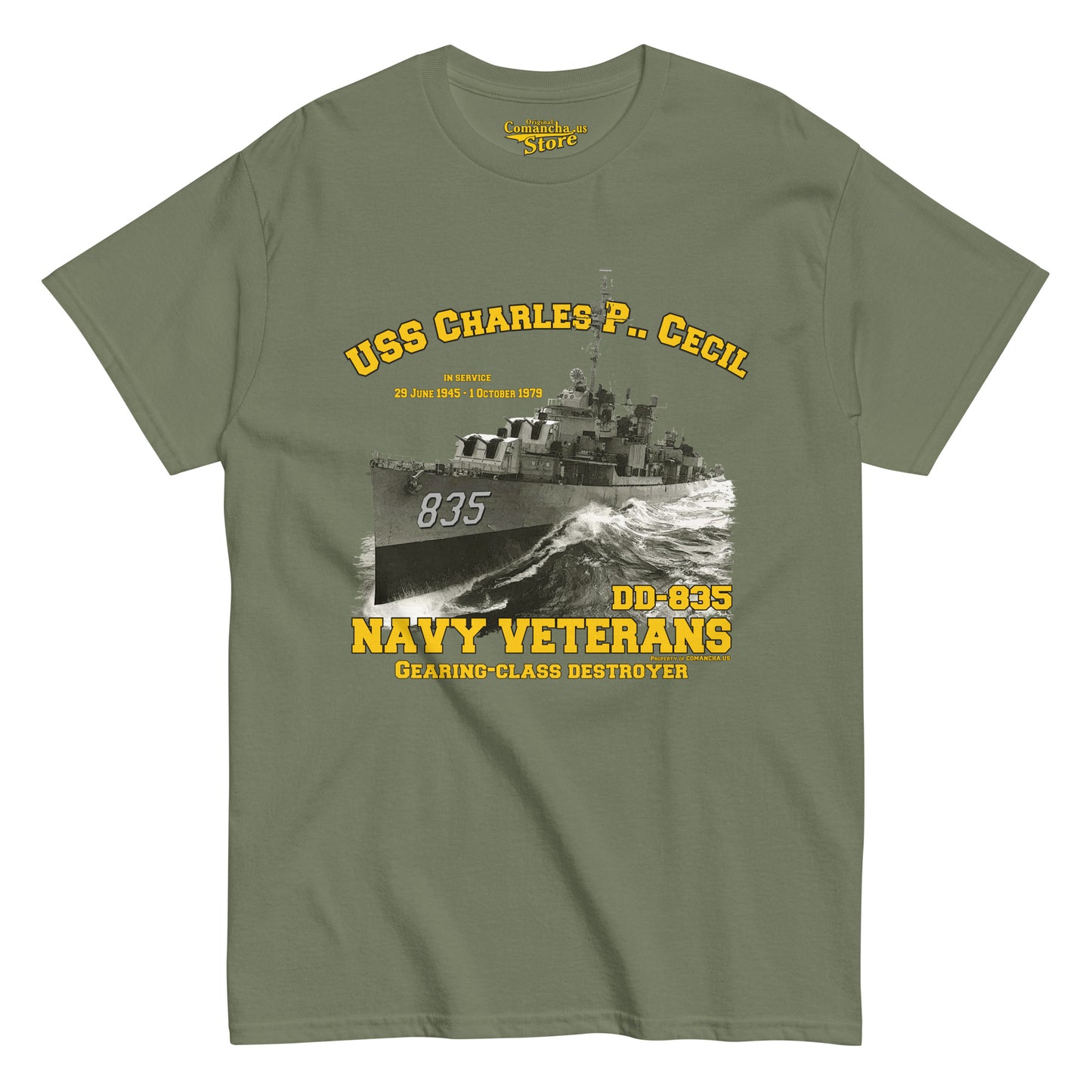 USS Charles P. Cecil DD-835 Destroyer t-shirt,