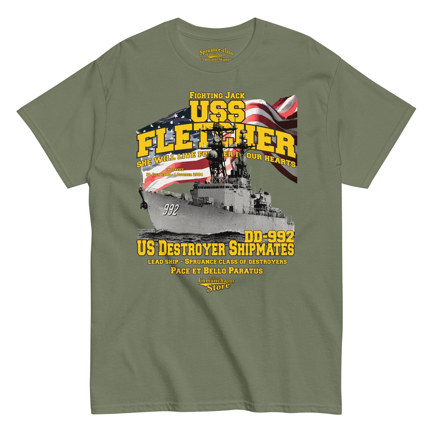 USS Fletcher DD-992 Destroyer tee,