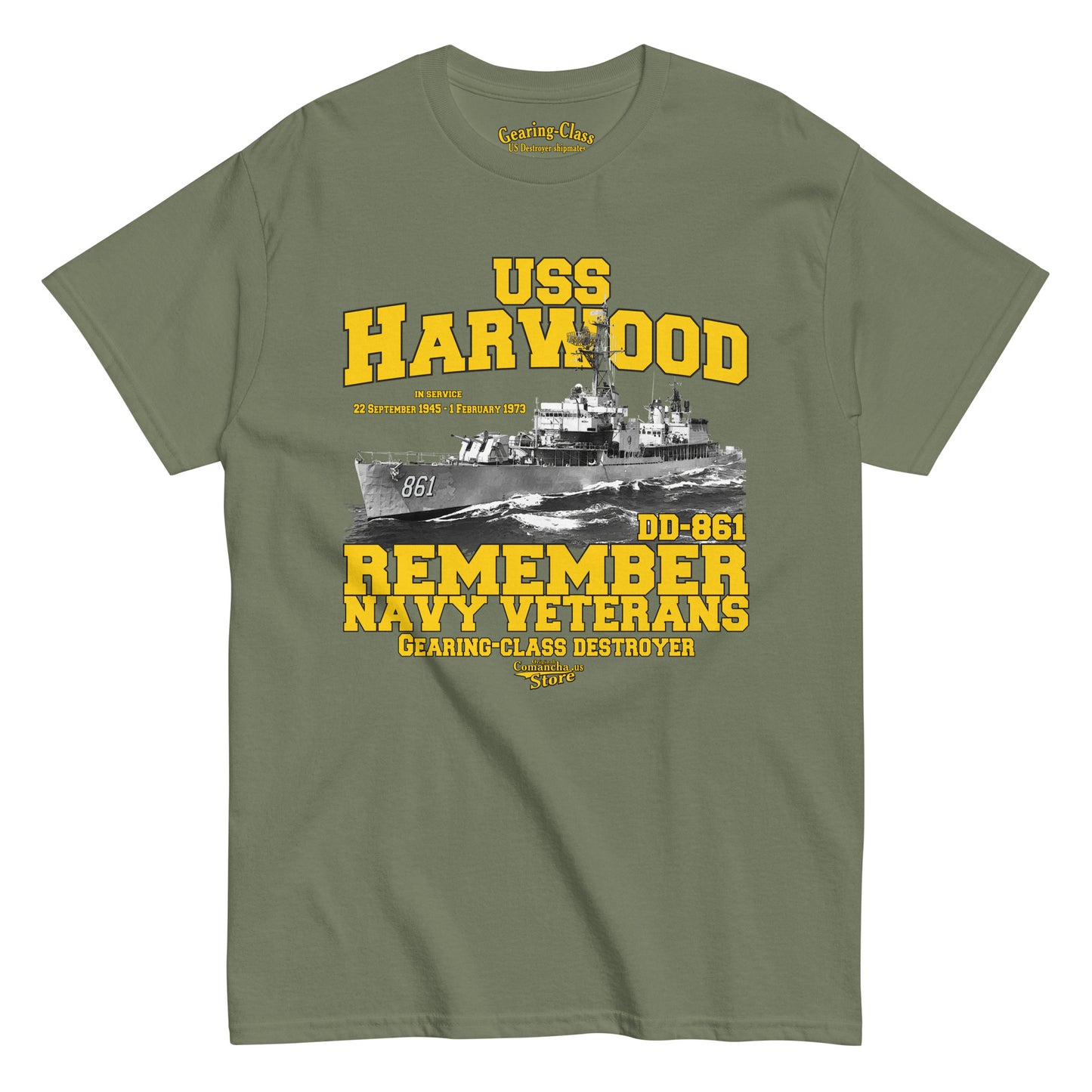 USS Harwood DD-861 Destroyer t-shirt