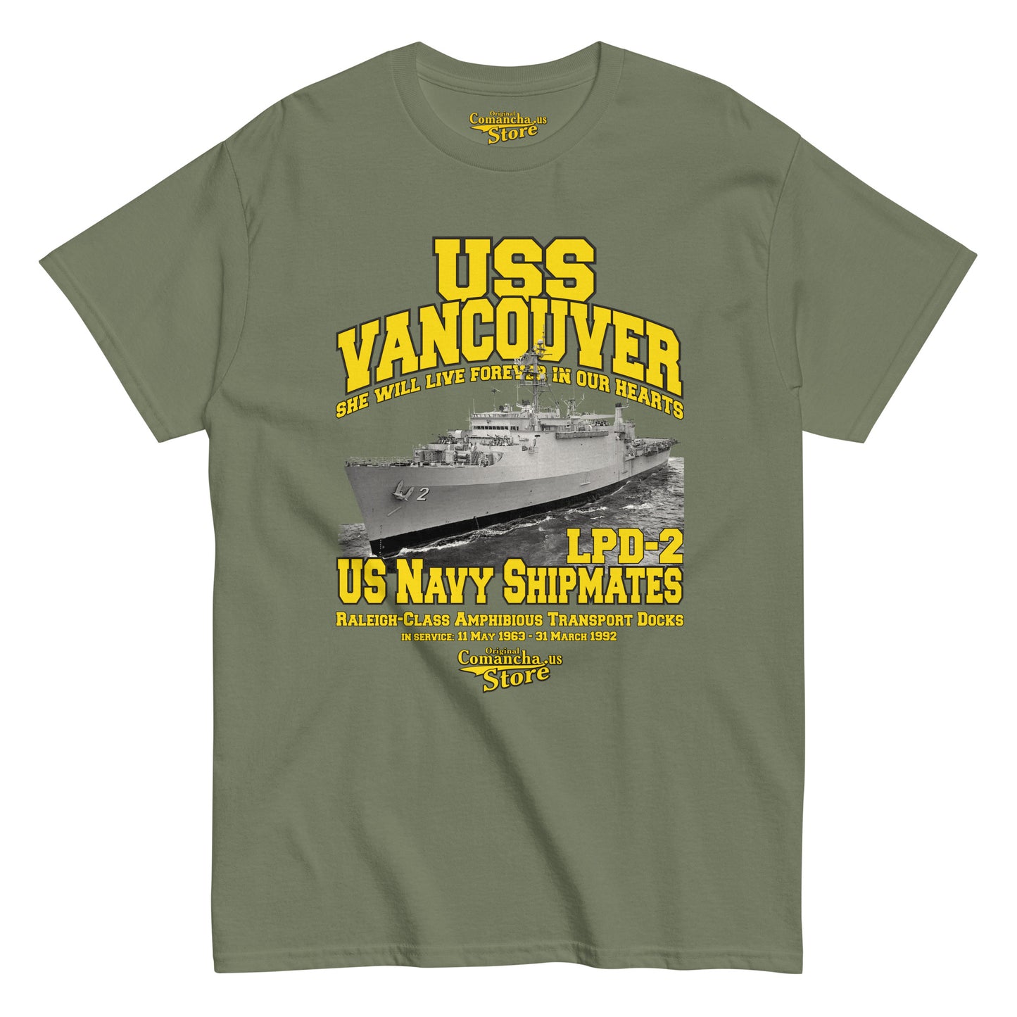 USS Vancouver LPD-2 Navy Shipmates T-shirt,