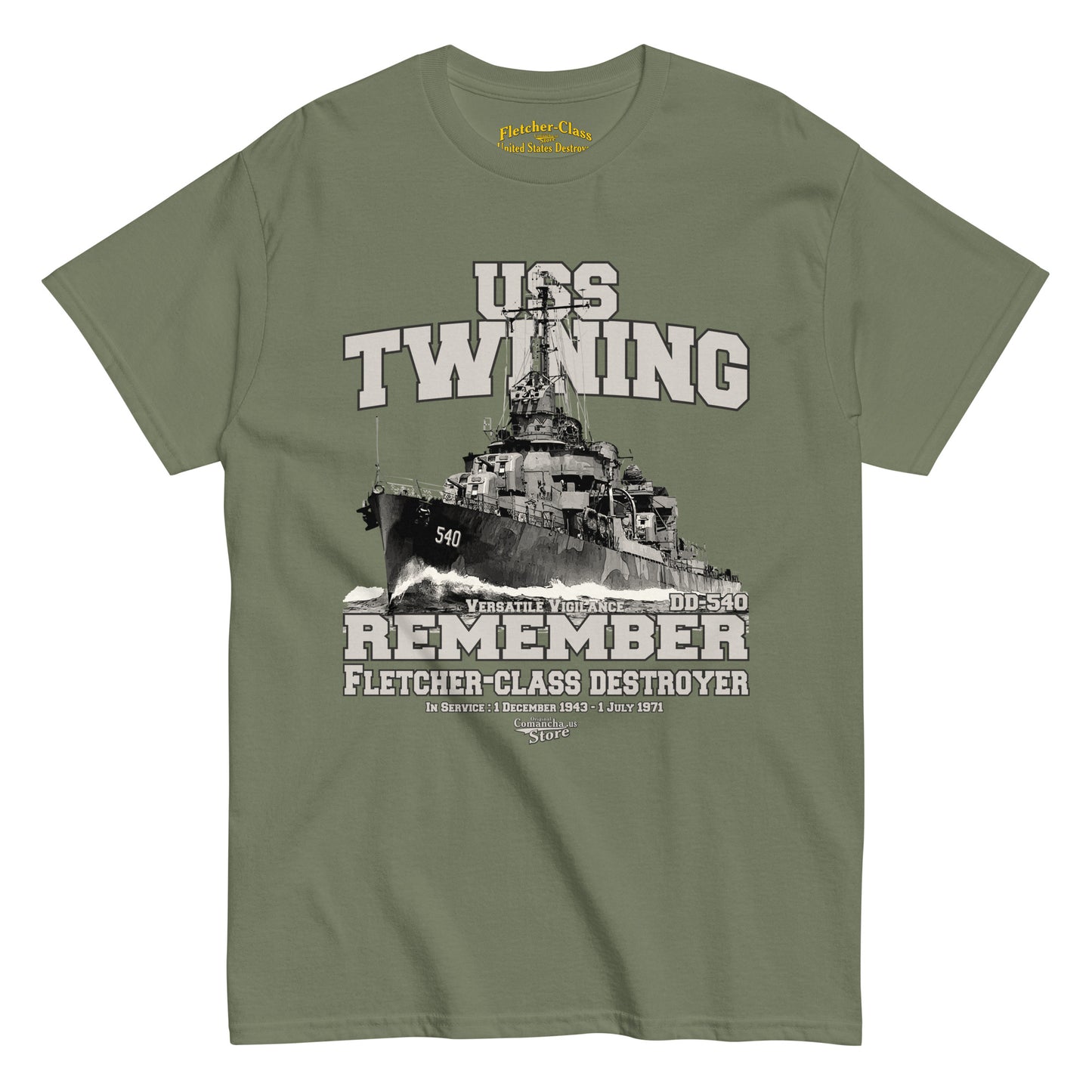 USS Twining DD-540 t-shirt