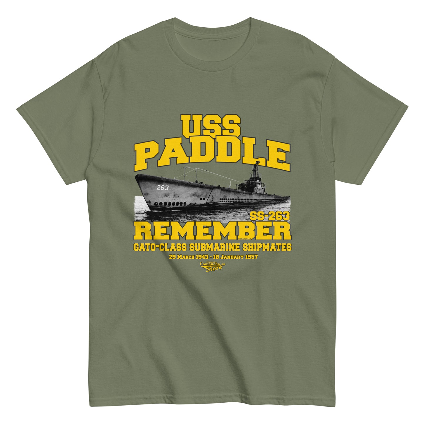 USS Paddle SS-263 Submarine t-shirt
